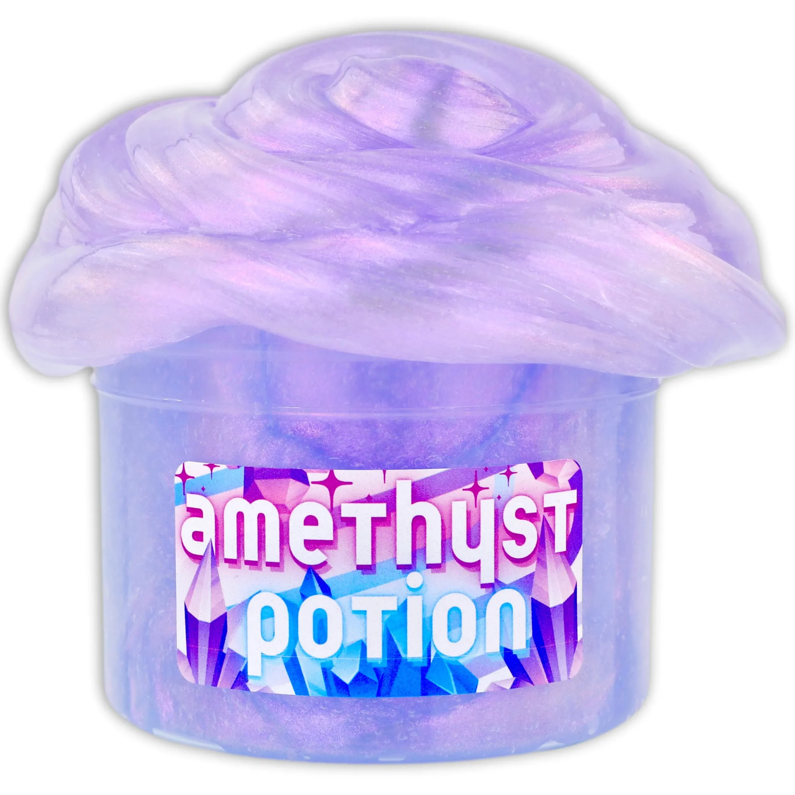 Clear Base Slime|Unique Textured Slime>Dope Slime Amethyst Potion