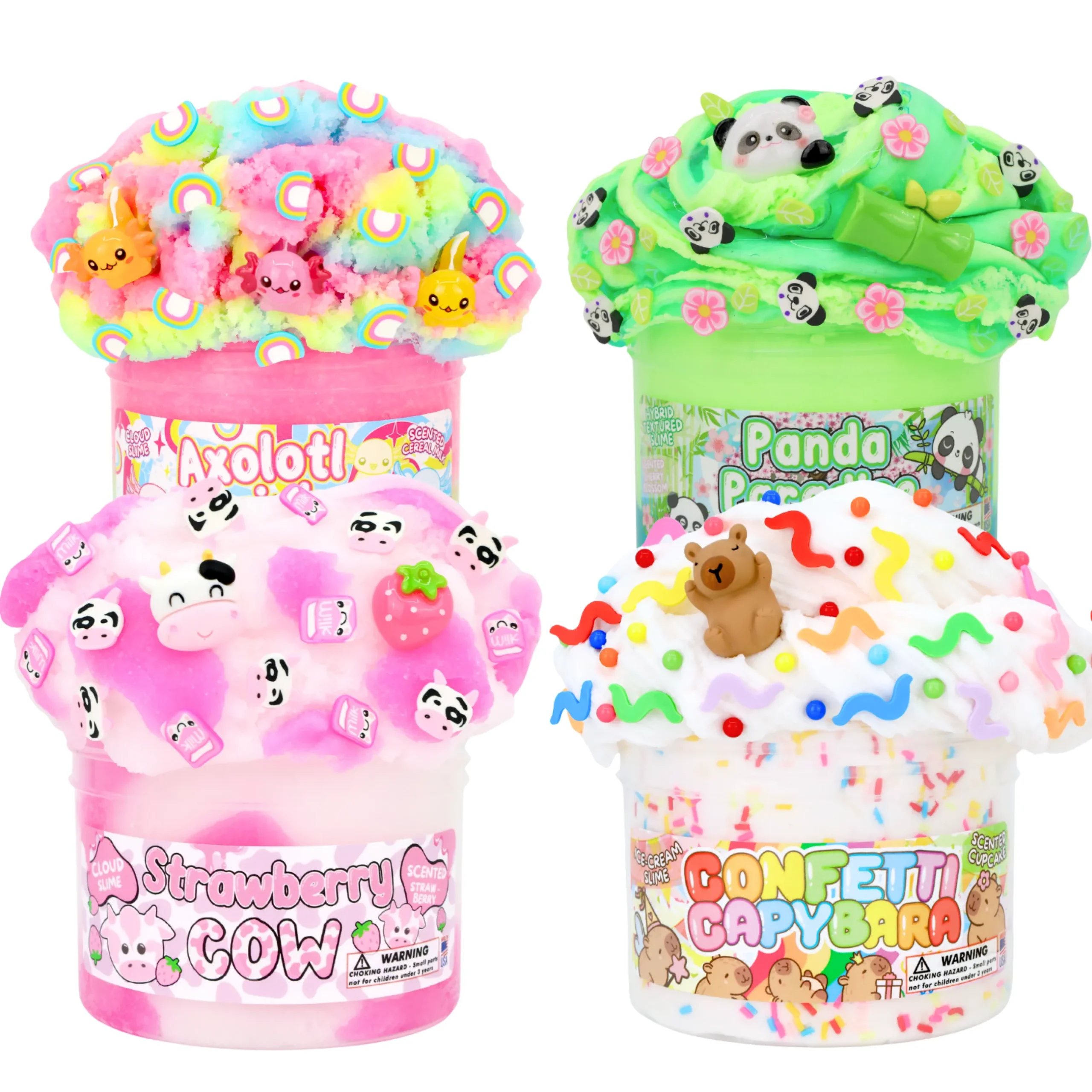 Cloud Slime|Butter Slime>Dope Slime Animal Lovers Slime Multi-pack Kit - 32 fl/oz of slime set