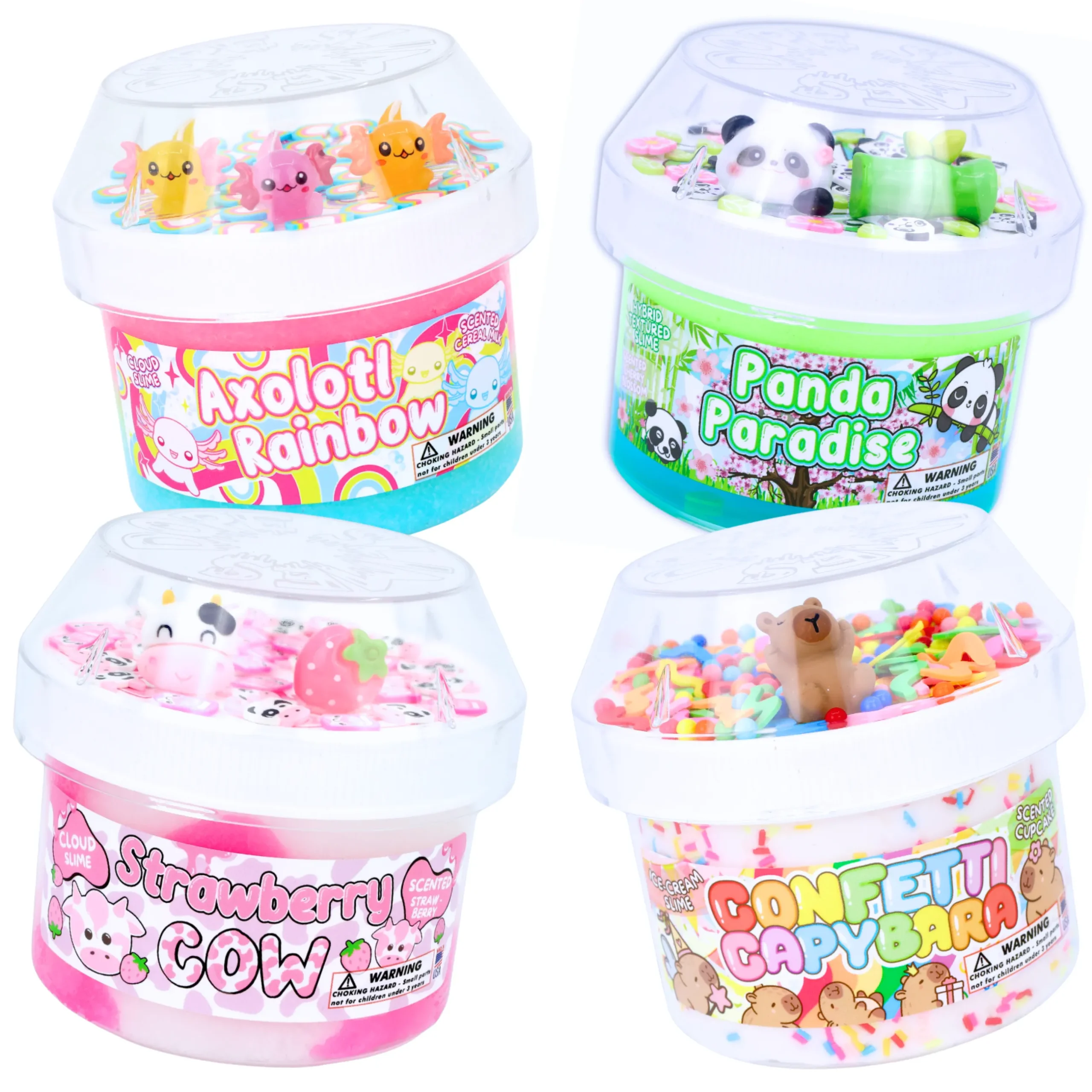 Cloud Slime|Butter Slime>Dope Slime Animal Lovers Slime Multi-pack Kit - 32 fl/oz of slime set