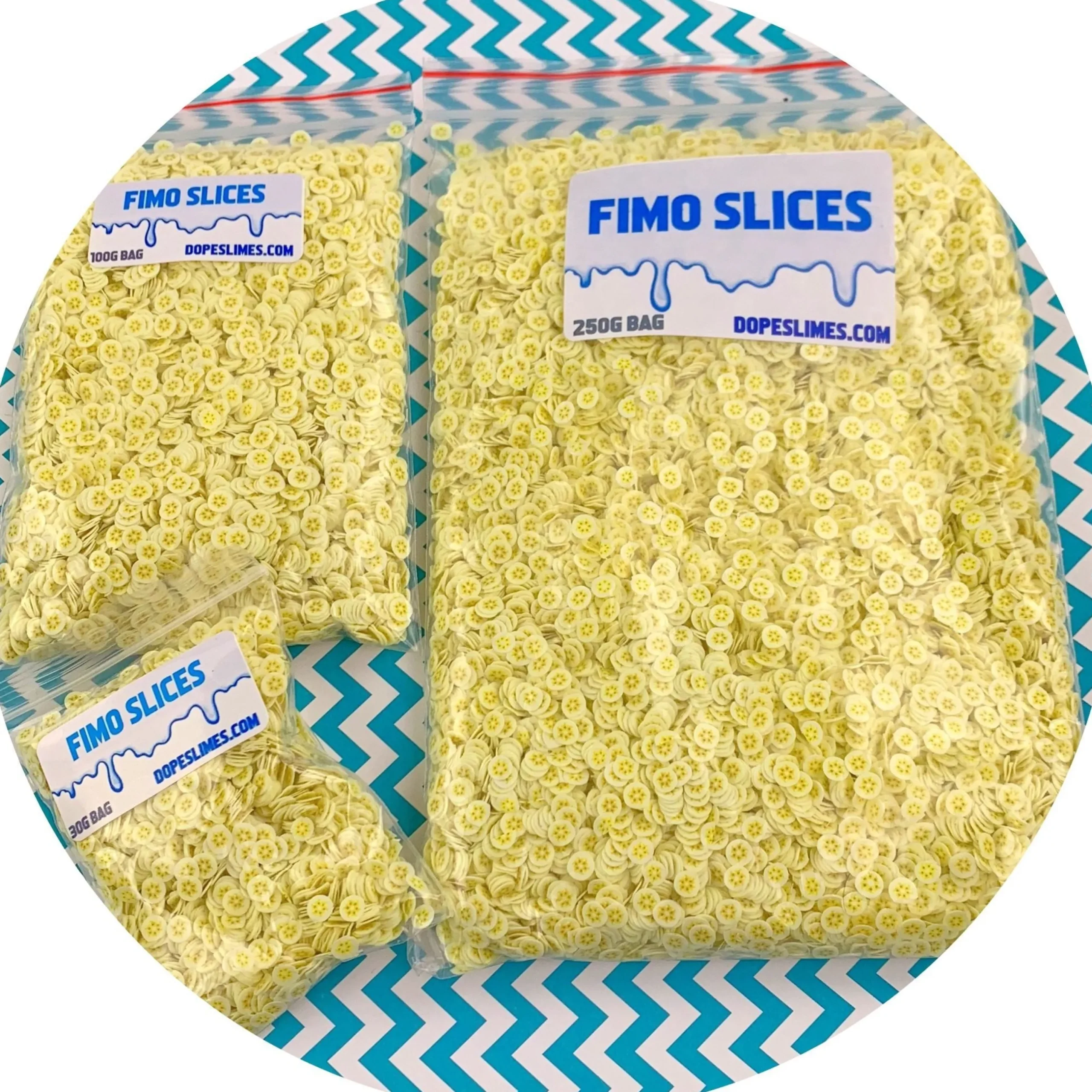 Slime Fimo Slices>Dope Slime Banana Fimo Slices
