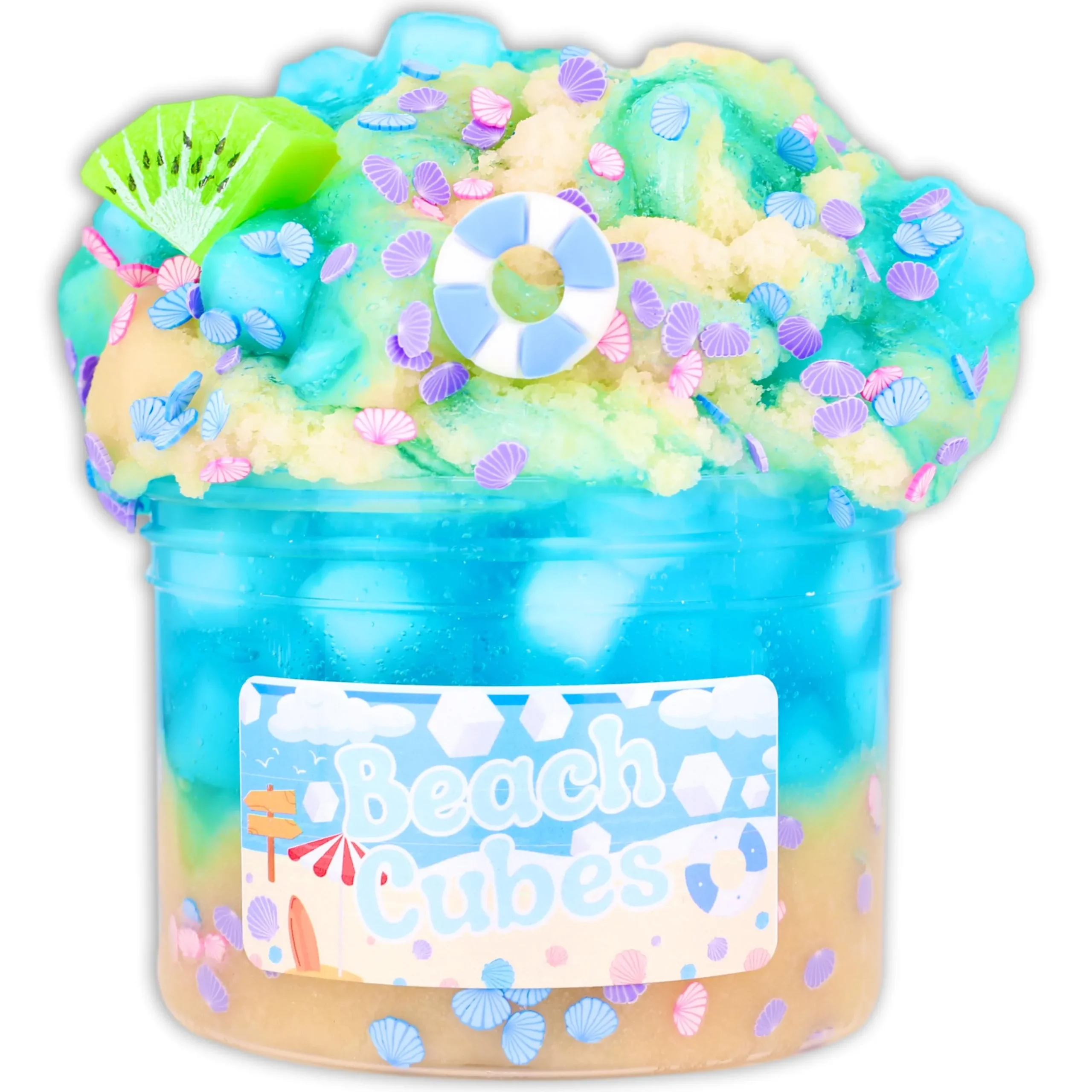 Clear Base Slime|Icee Slime>Dope Slime Beach Cubes