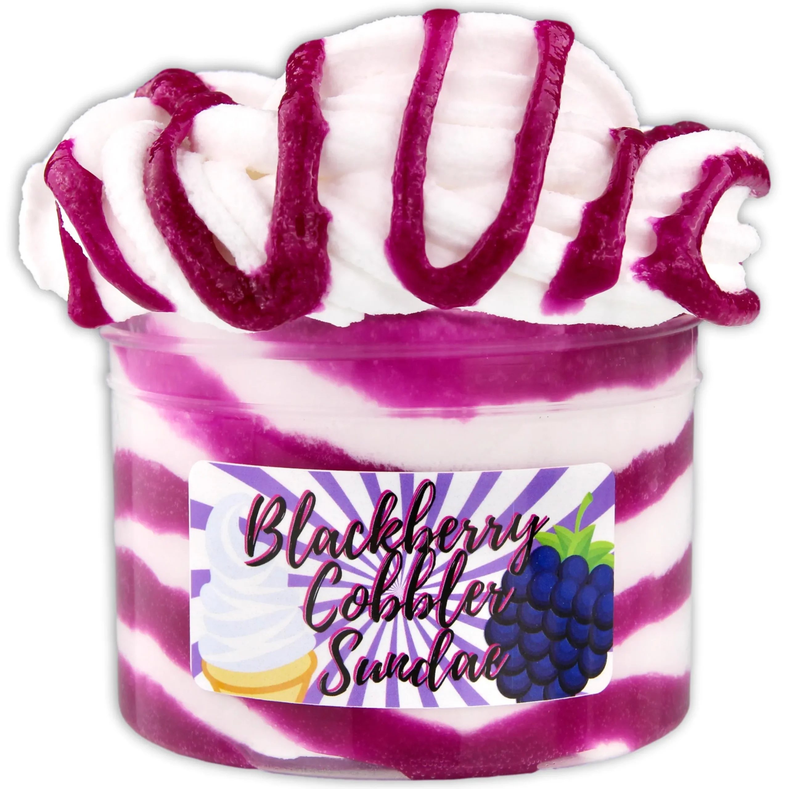 Unique Textured Slime>Dope Slime Blackberry Cobbler Sundae