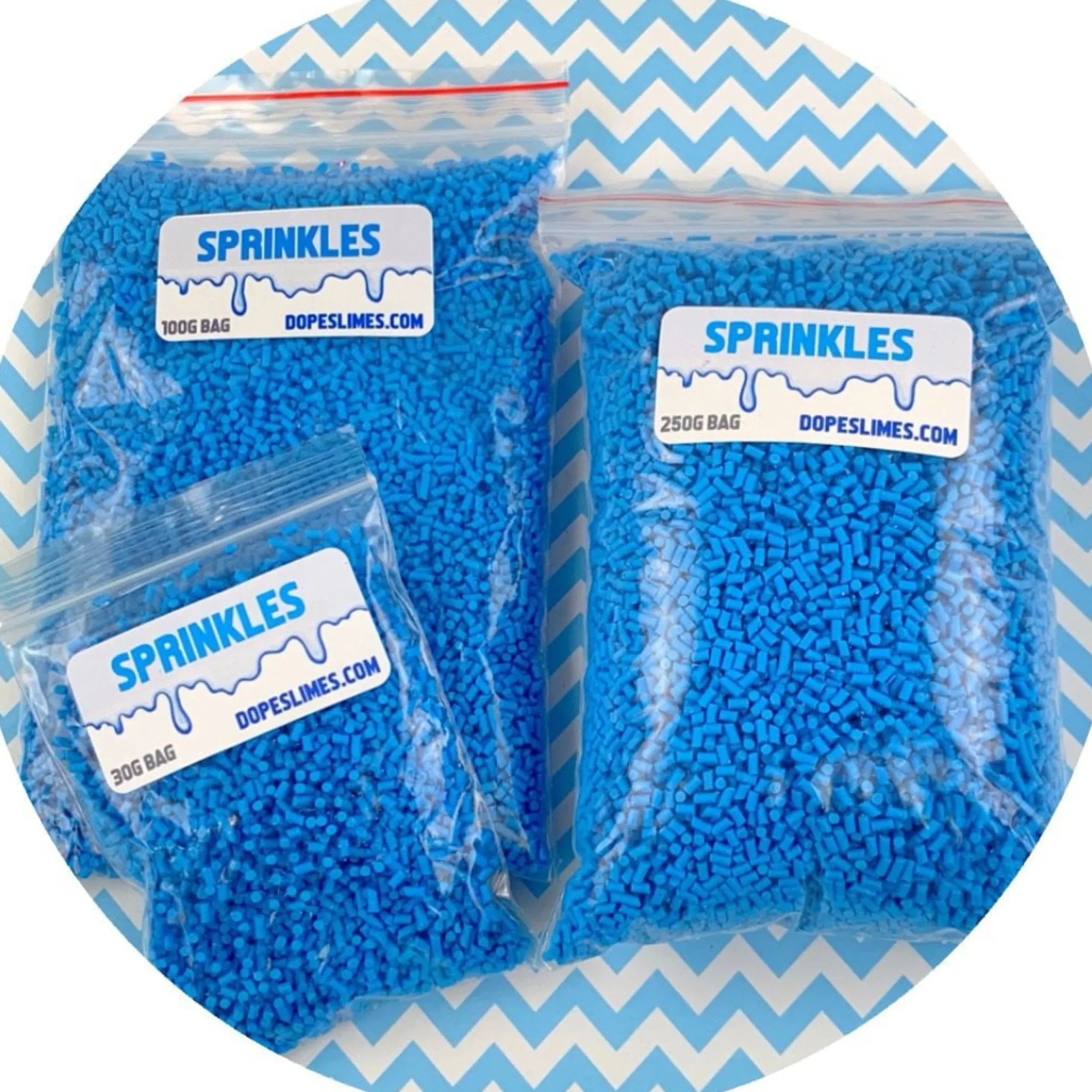 Slime Sprinkles>Dope Slime Blue Sprinkles
