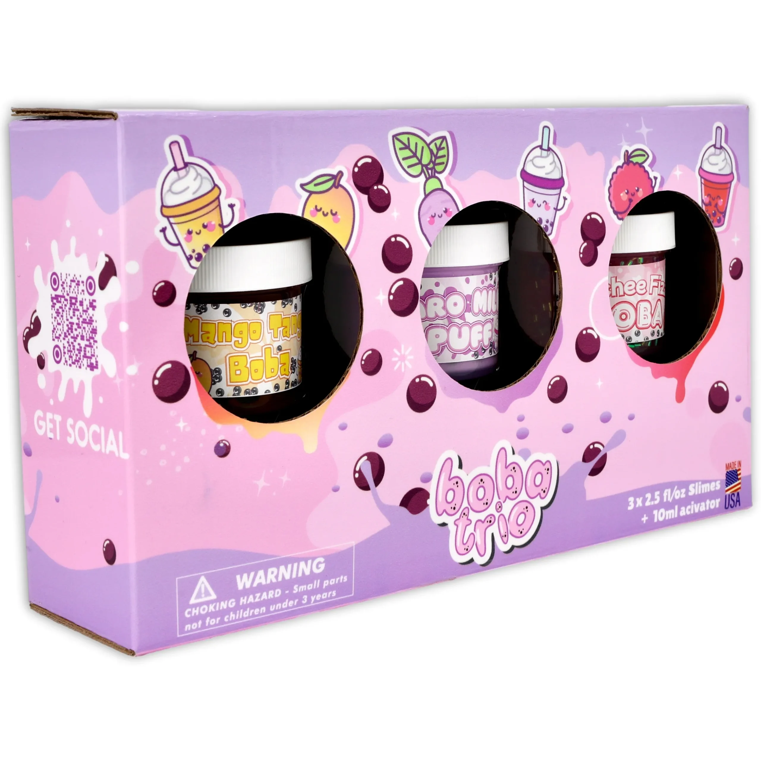 Beaded Slime|Butter Slime>Dope Slime Boba Slime Trio