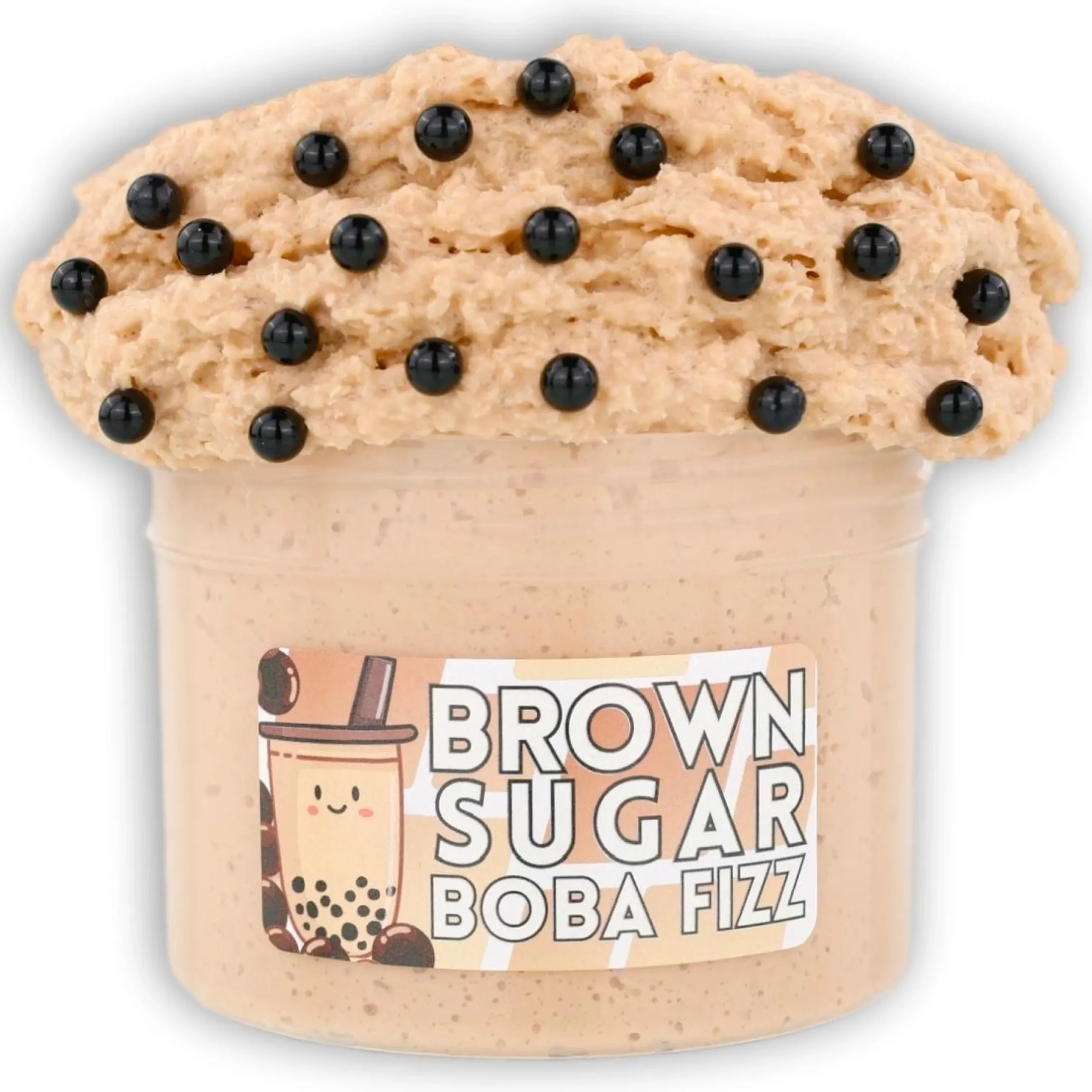 Unique Textured Slime|Snow Fizz Slime>Dope Slime Brown Sugar Boba Fizz