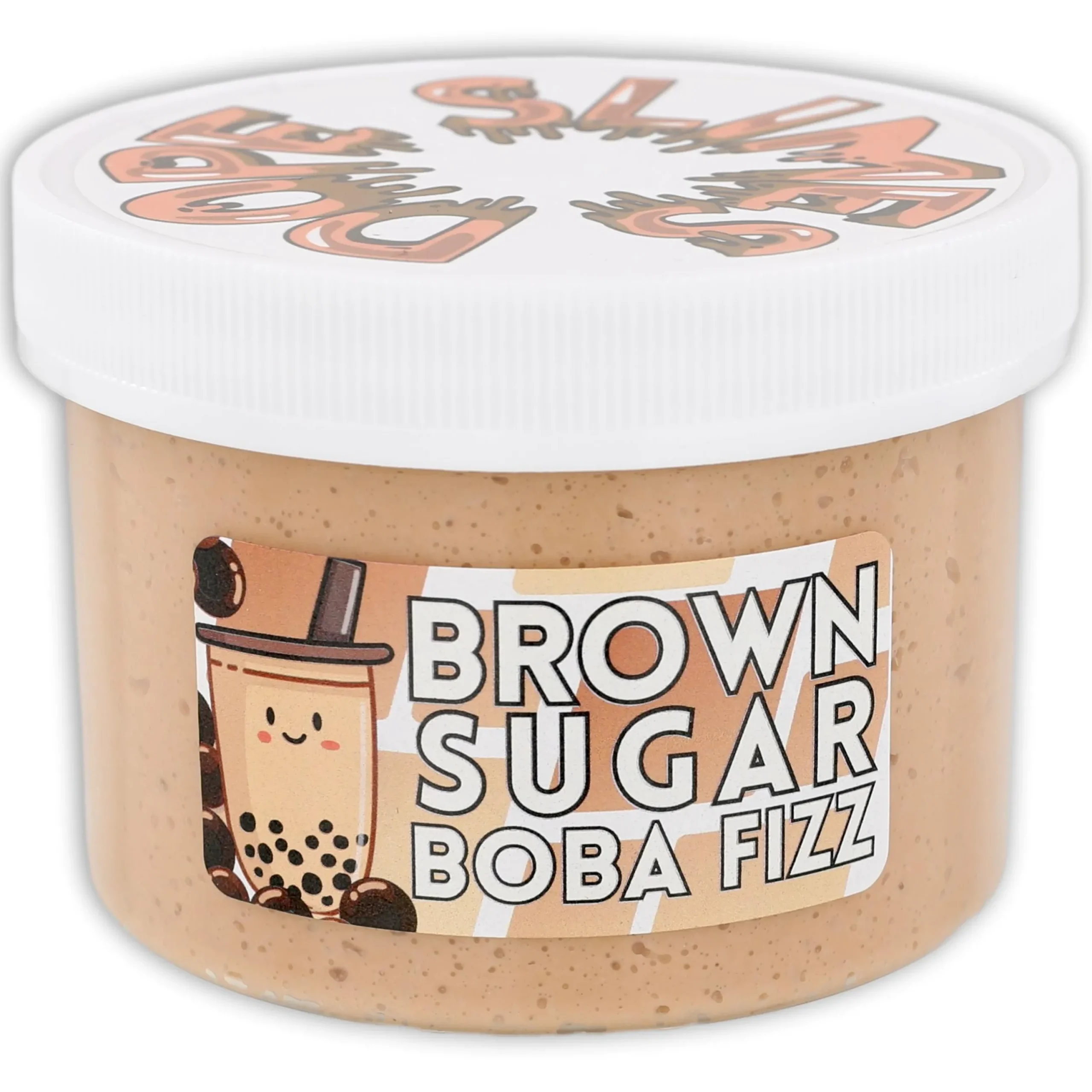 Unique Textured Slime|Snow Fizz Slime>Dope Slime Brown Sugar Boba Fizz