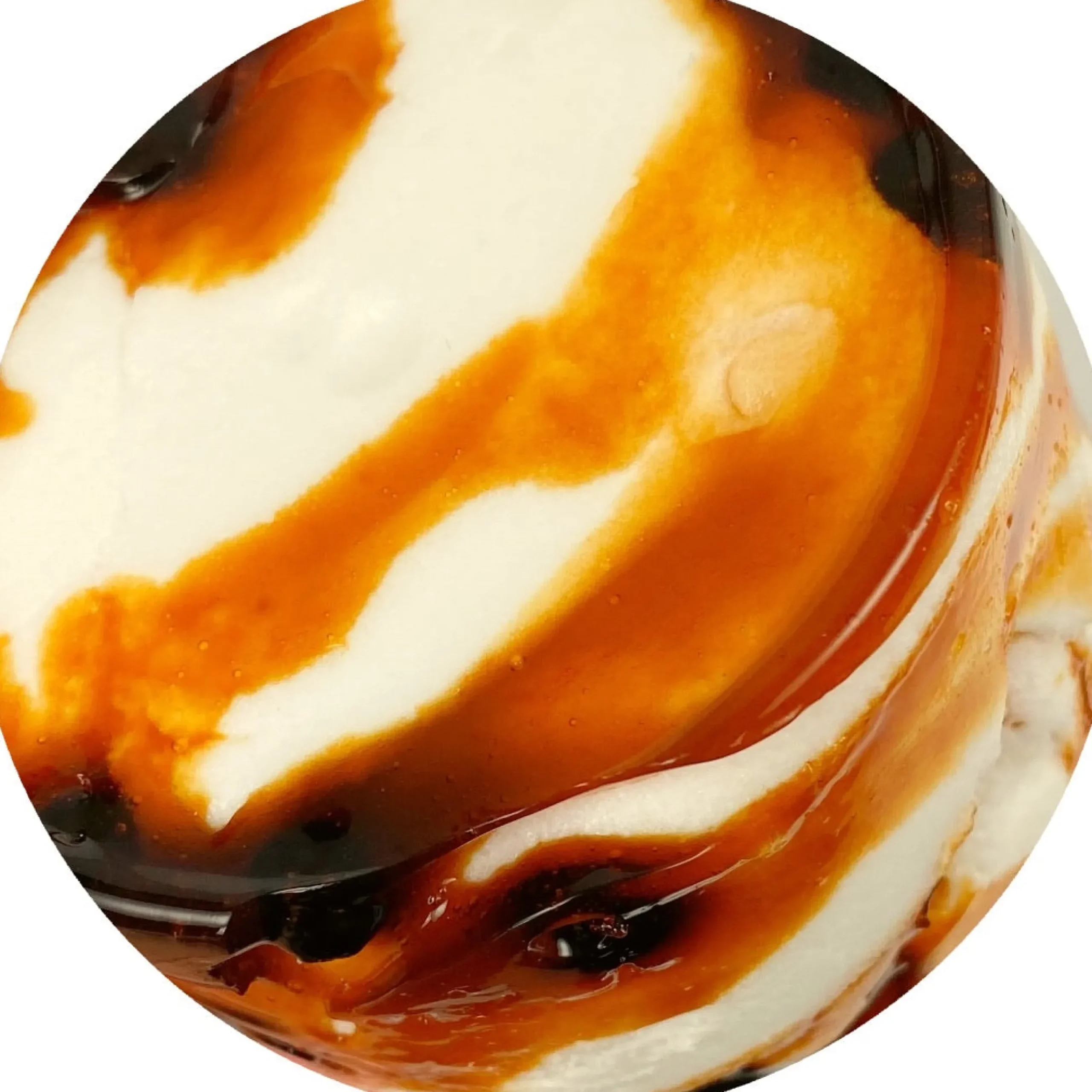Clear Base Slime|Ice-Cream Slimes>Dope Slime Brown Sugar Boba Swirl