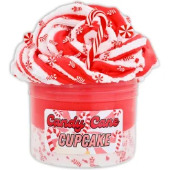 Butter Slime|Christmas Slimes>Dope Slime Candy Cane Cupcake