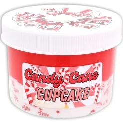 Butter Slime|Christmas Slimes>Dope Slime Candy Cane Cupcake