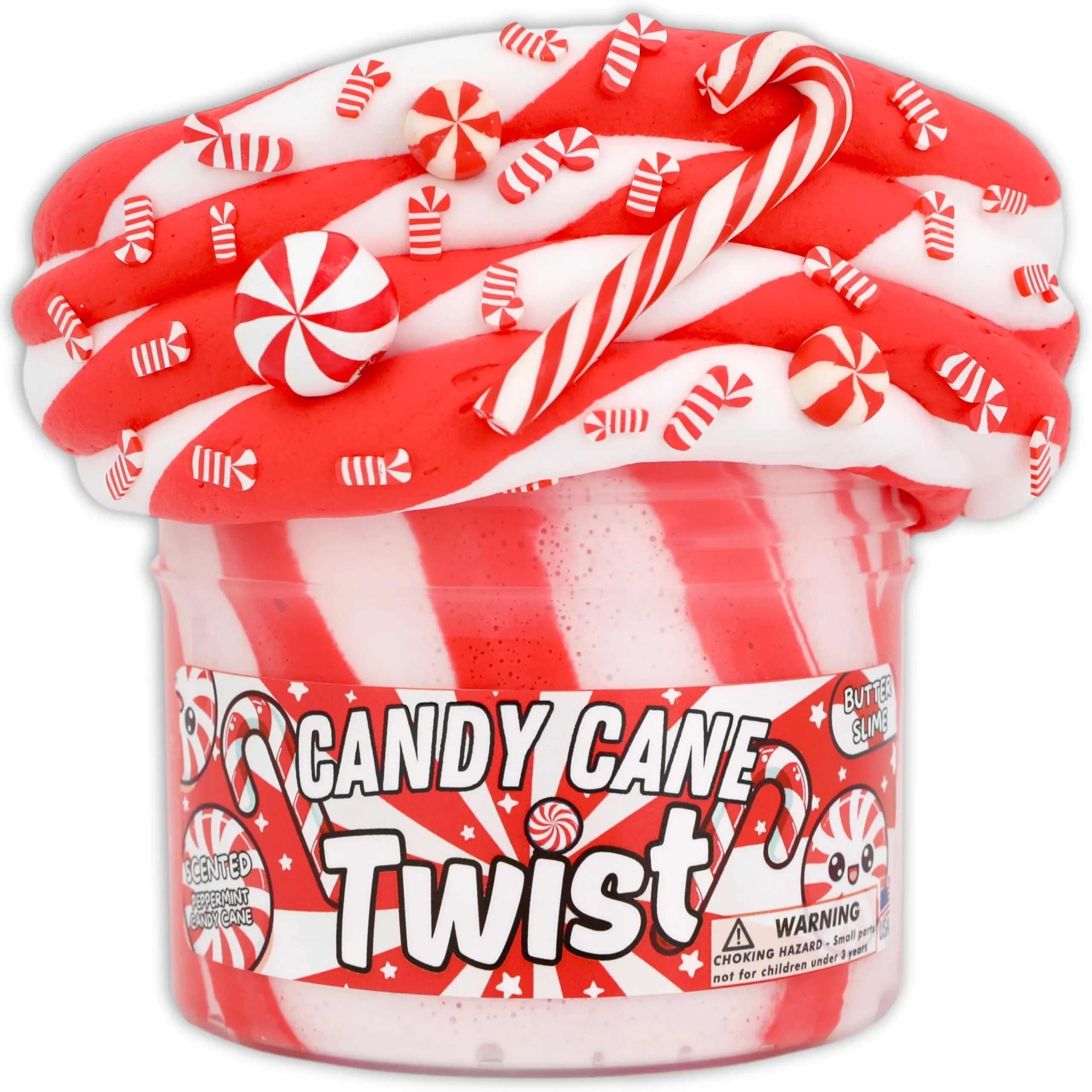 Butter Slime|Christmas Slimes>Dope Slime Candy Cane Twist