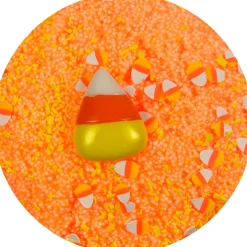 Clear Base Slime|Beaded Slime>Dope Slime Candy Corn Explosion