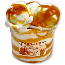 Ice-Cream Slimes|Unique Textured Slime>Dope Slime Caramel Swirl Sundae