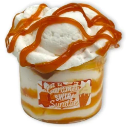 Ice-Cream Slimes|Unique Textured Slime>Dope Slime Caramel Swirl Sundae