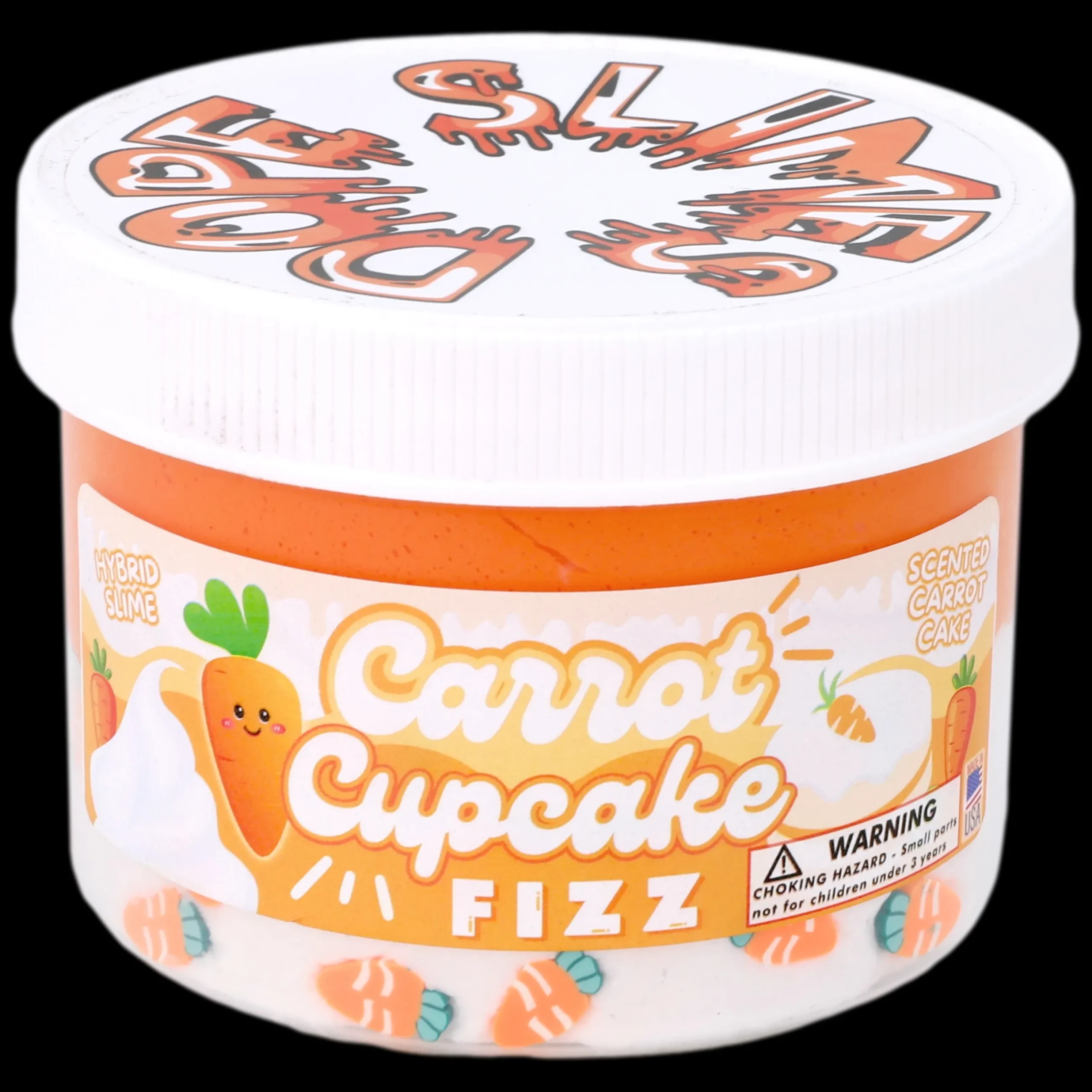 Butter Slime|Unique Textured Slime>Dope Slime Carrot Cupcake Fizz