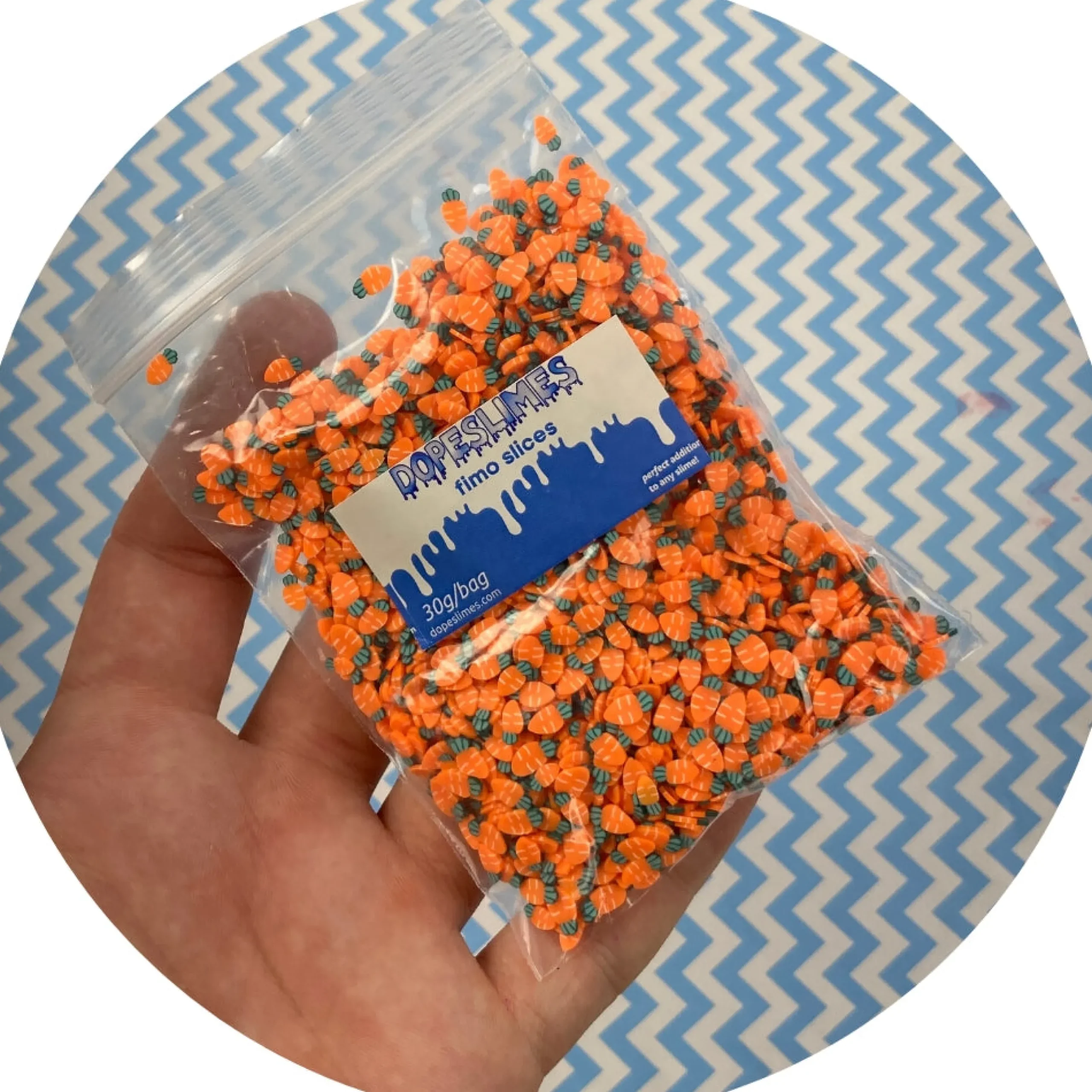 Slime Fimo Slices>Dope Slime Carrot Fimo Slices