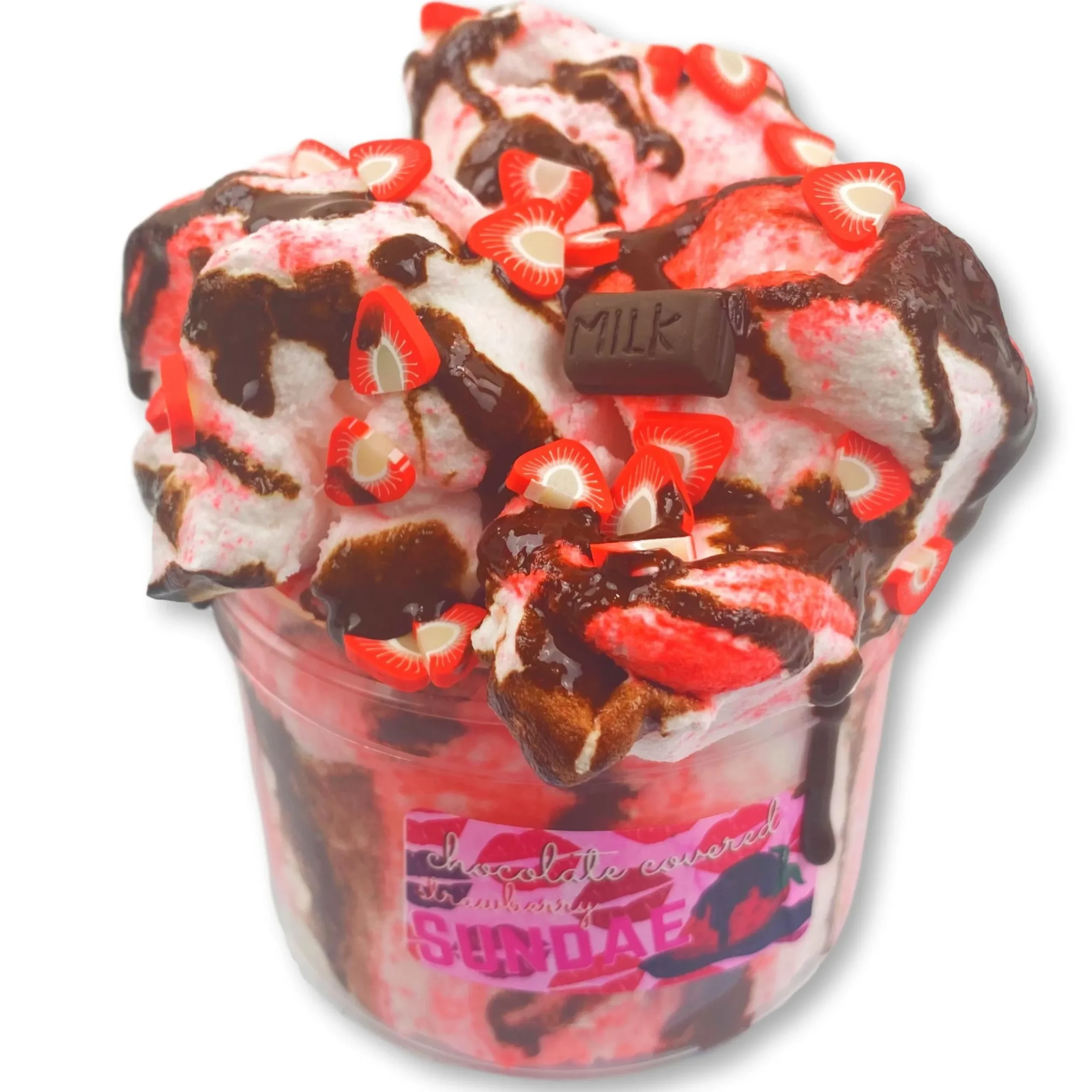 Unique Textured Slime>Dope Slime Chocolate Covered Strawberry Sundae