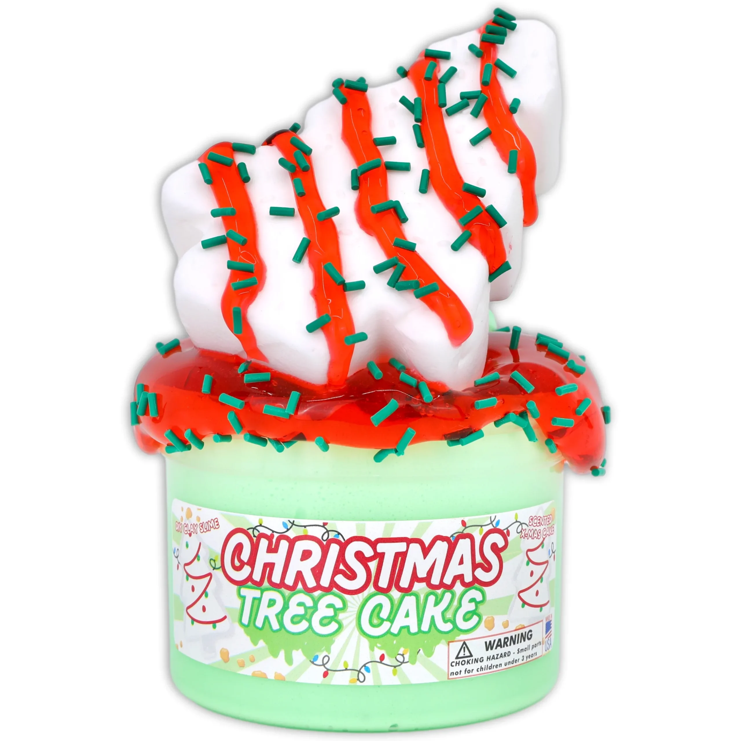 Butter Slime|Clear Base Slime>Dope Slime Christmas Tree Cake