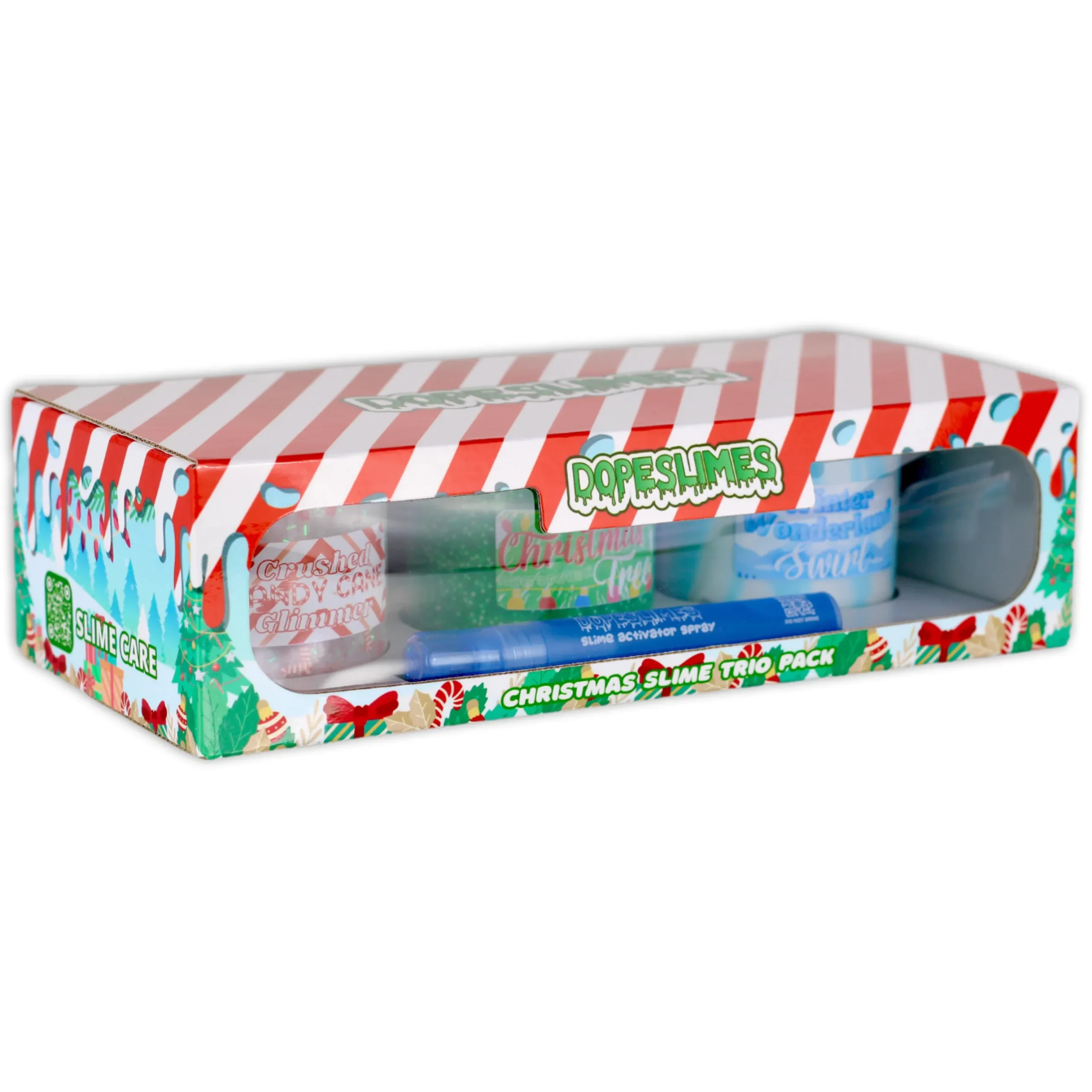 Clear Base Slime|Butter Slime>Dope Slime Christmas Trio Slime Pack