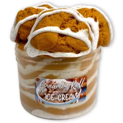 Butter Slime|Unique Textured Slime>Dope Slime Cinnamon Roll Ice Cream