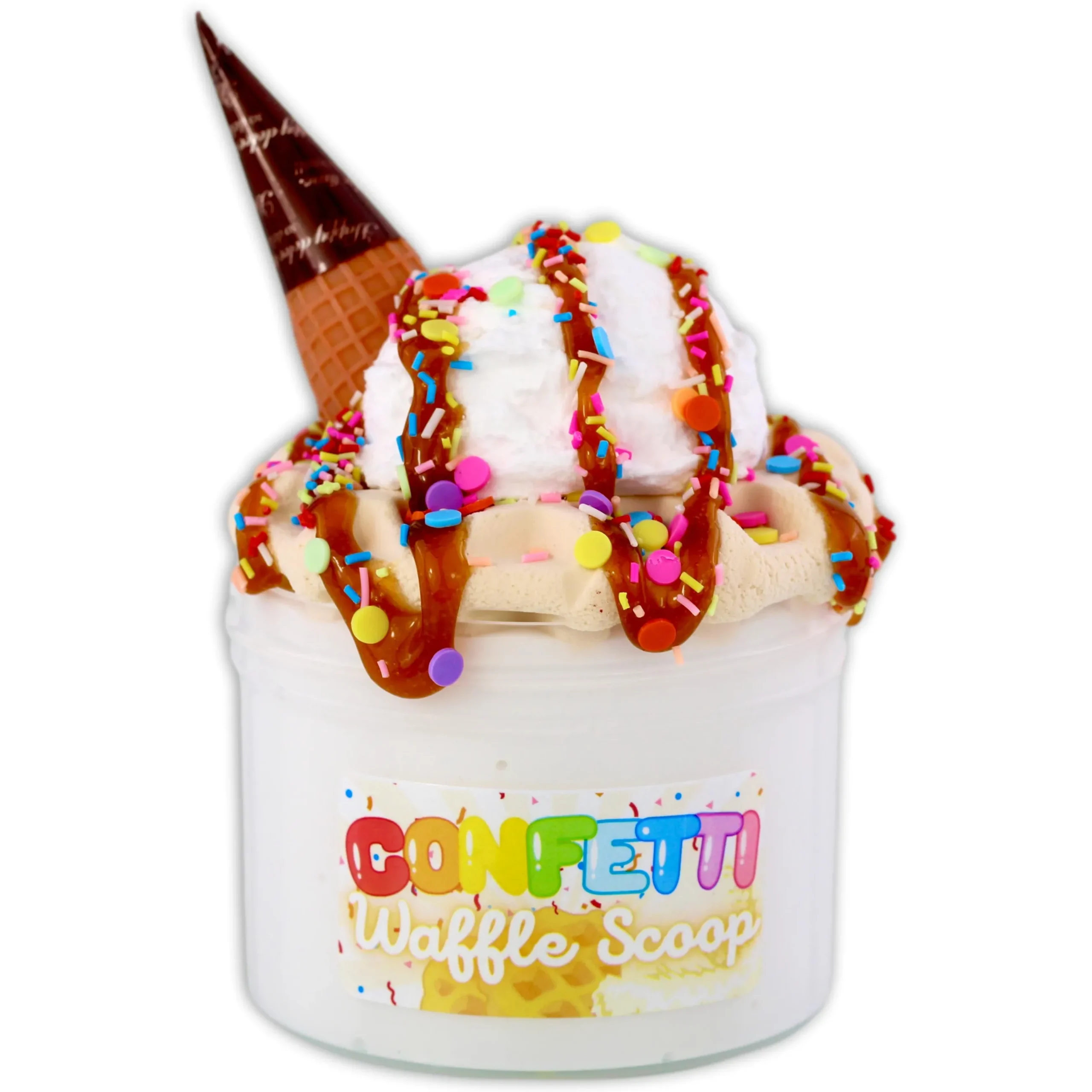 Butter Slime|Thick & Glossy Slime>Dope Slime Confetti Waffle Scoop
