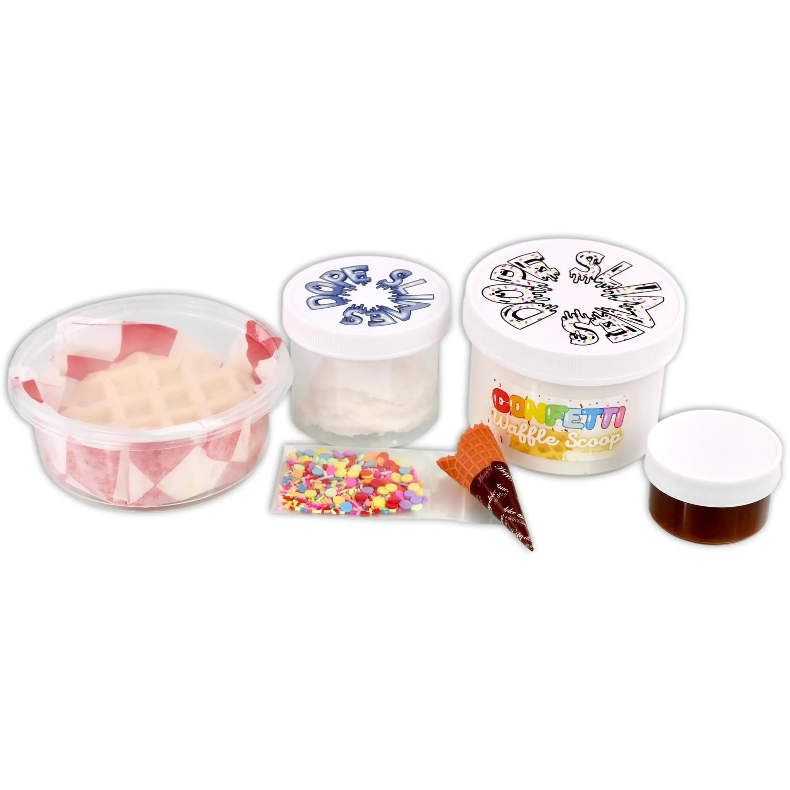 Butter Slime|Thick & Glossy Slime>Dope Slime Confetti Waffle Scoop
