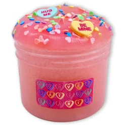 Clear Base Slime|Jelly Slime>Dope Slime Conversation Hearts
