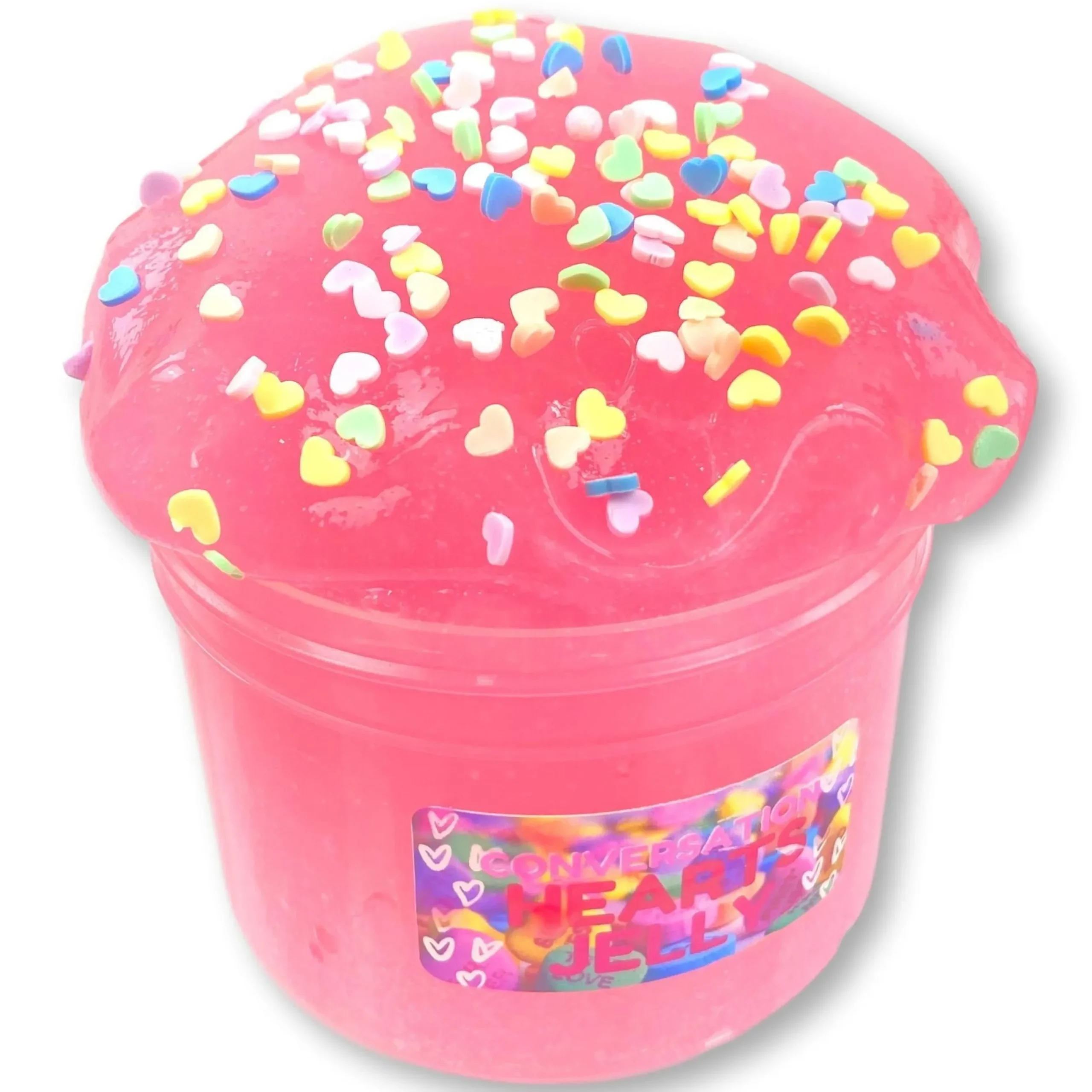 Clear Base Slime|Thick & Glossy Slime>Dope Slime Conversation Hearts