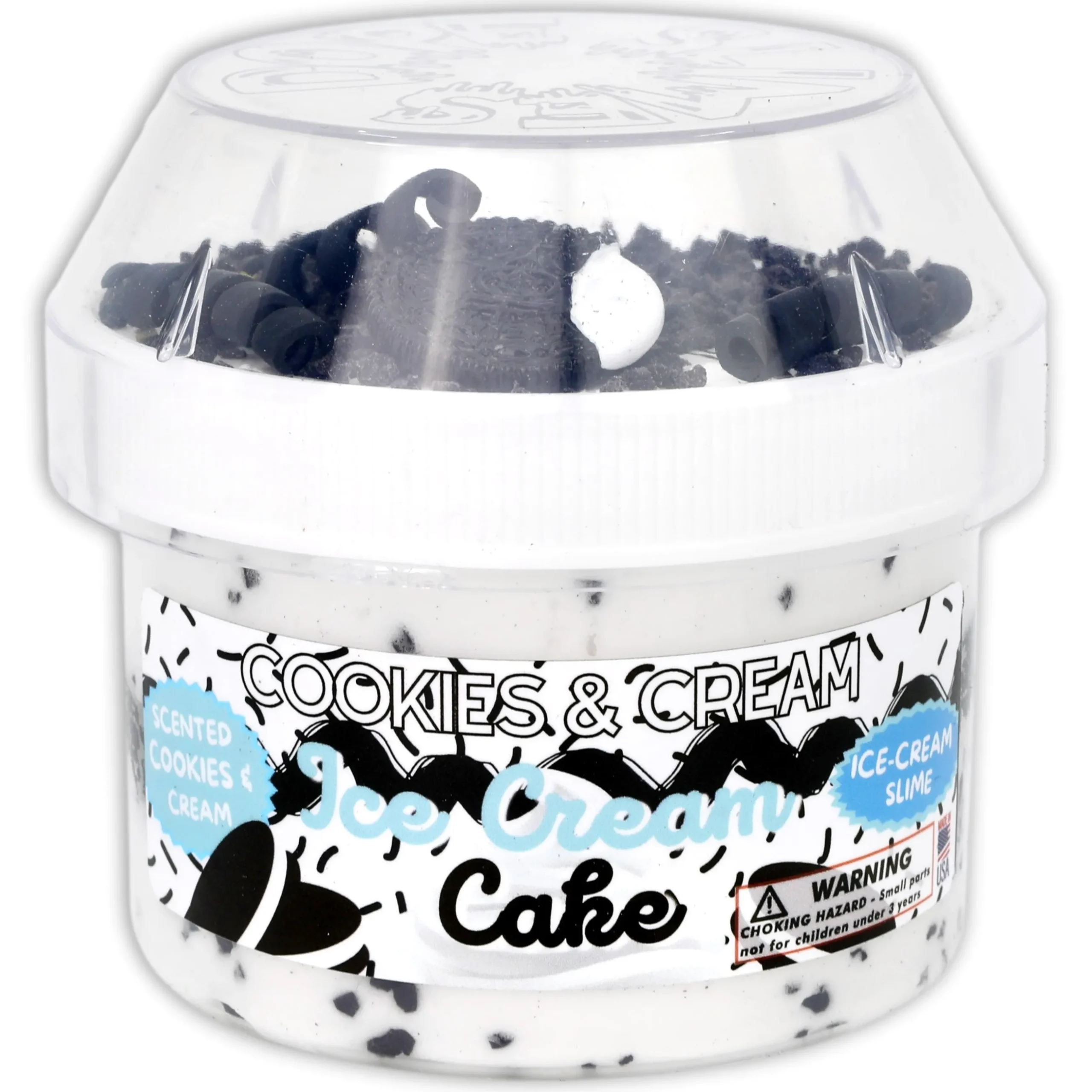 Ice-Cream Slimes|Unique Textured Slime>Dope Slime Cookies & Cream Ice-Cream Cake