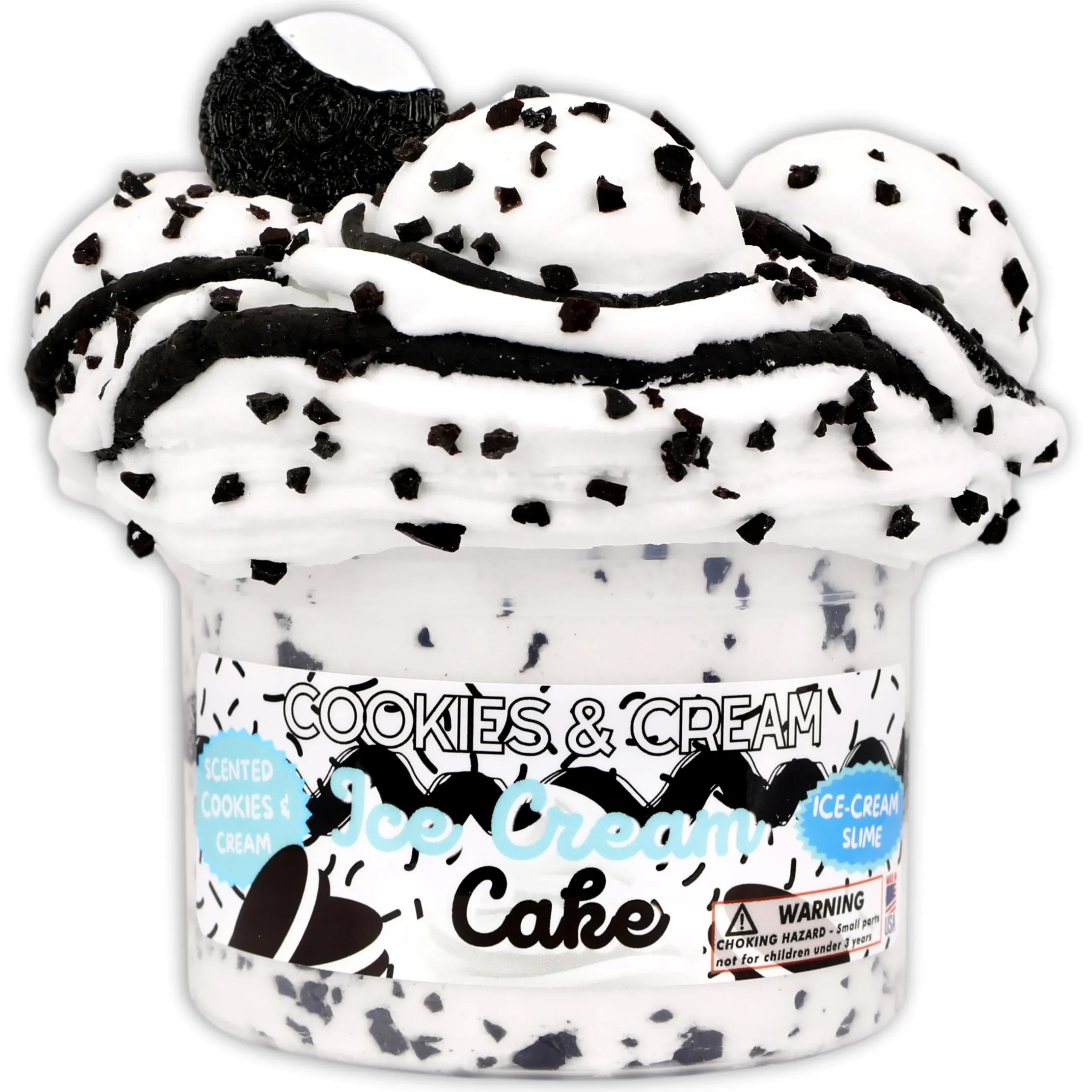 Ice-Cream Slimes|Unique Textured Slime>Dope Slime Cookies & Cream Ice-Cream Cake