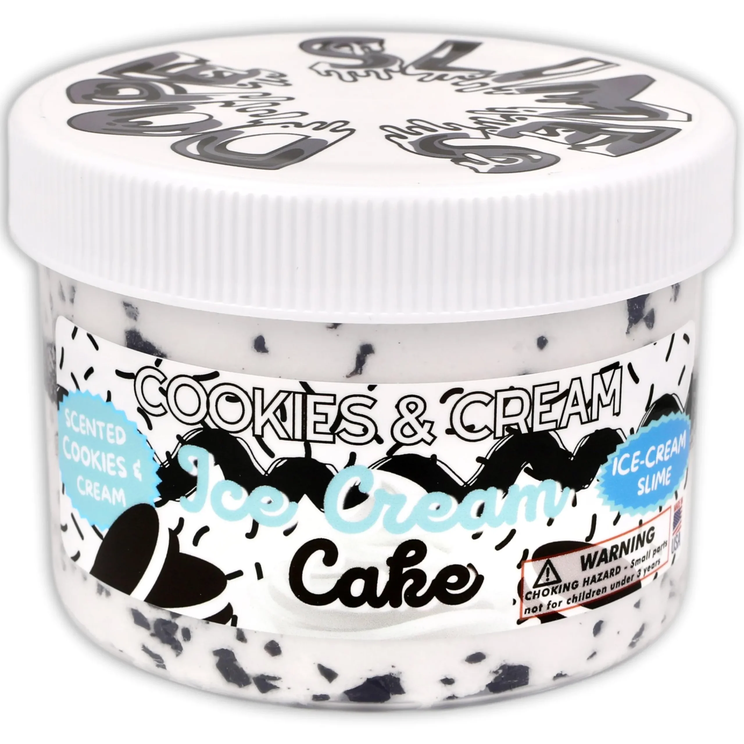 Ice-Cream Slimes|Unique Textured Slime>Dope Slime Cookies & Cream Ice-Cream Cake