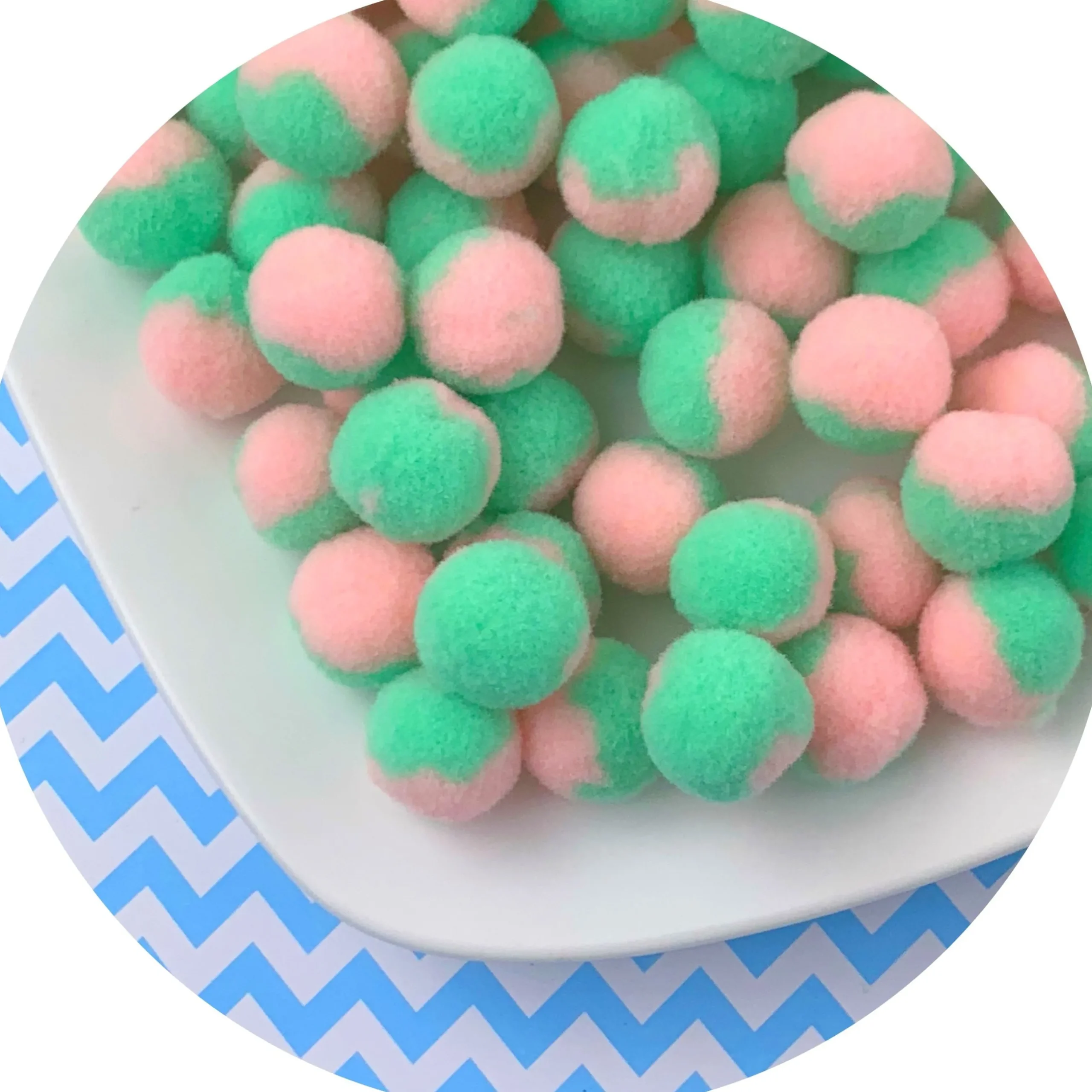 Slime Pom-Poms>Dope Slime Duo Colored Pom Poms