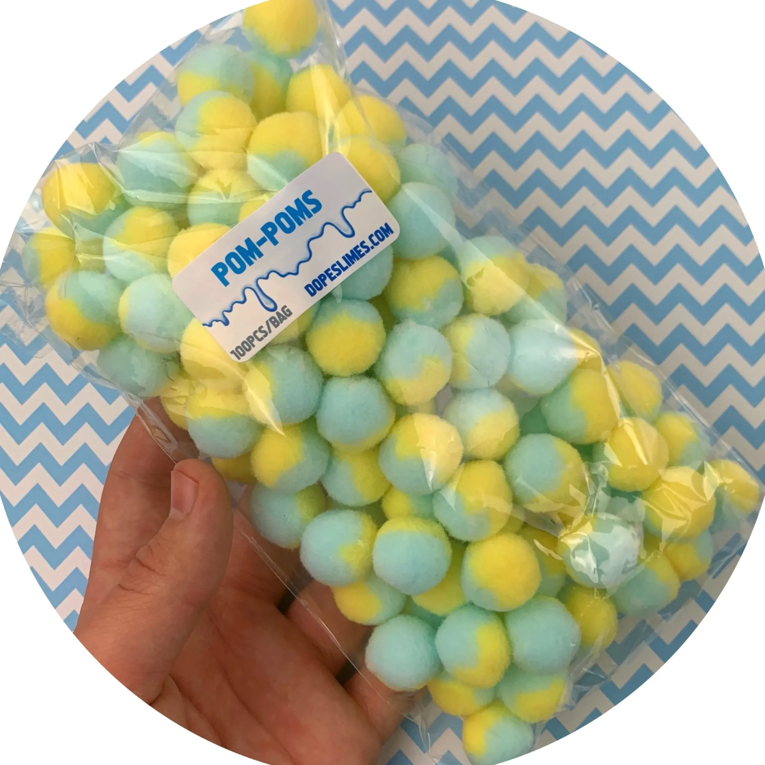 Slime Pom-Poms>Dope Slime Duo Colored Pom Poms