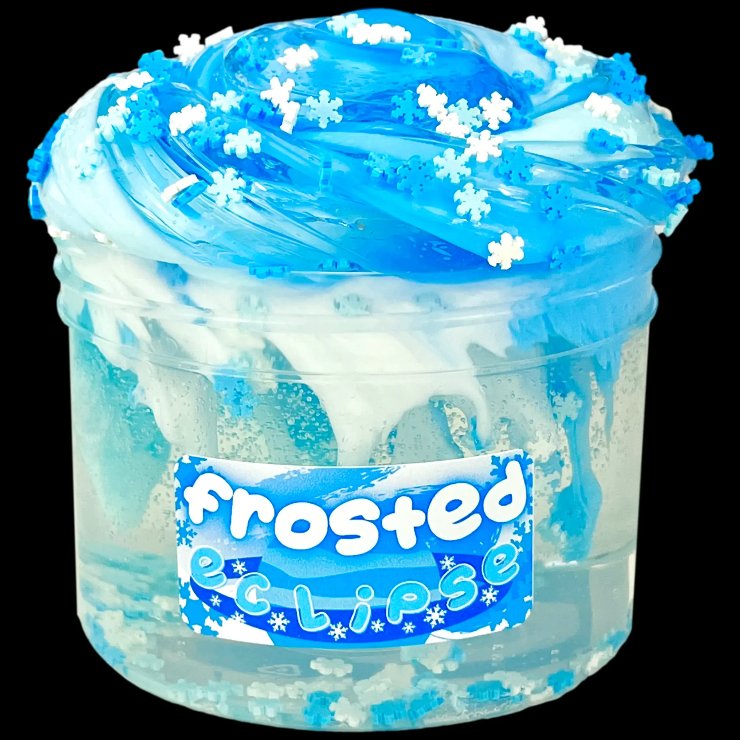 Clear Base Slime|Christmas Slimes>Dope Slime Frosted Eclipse