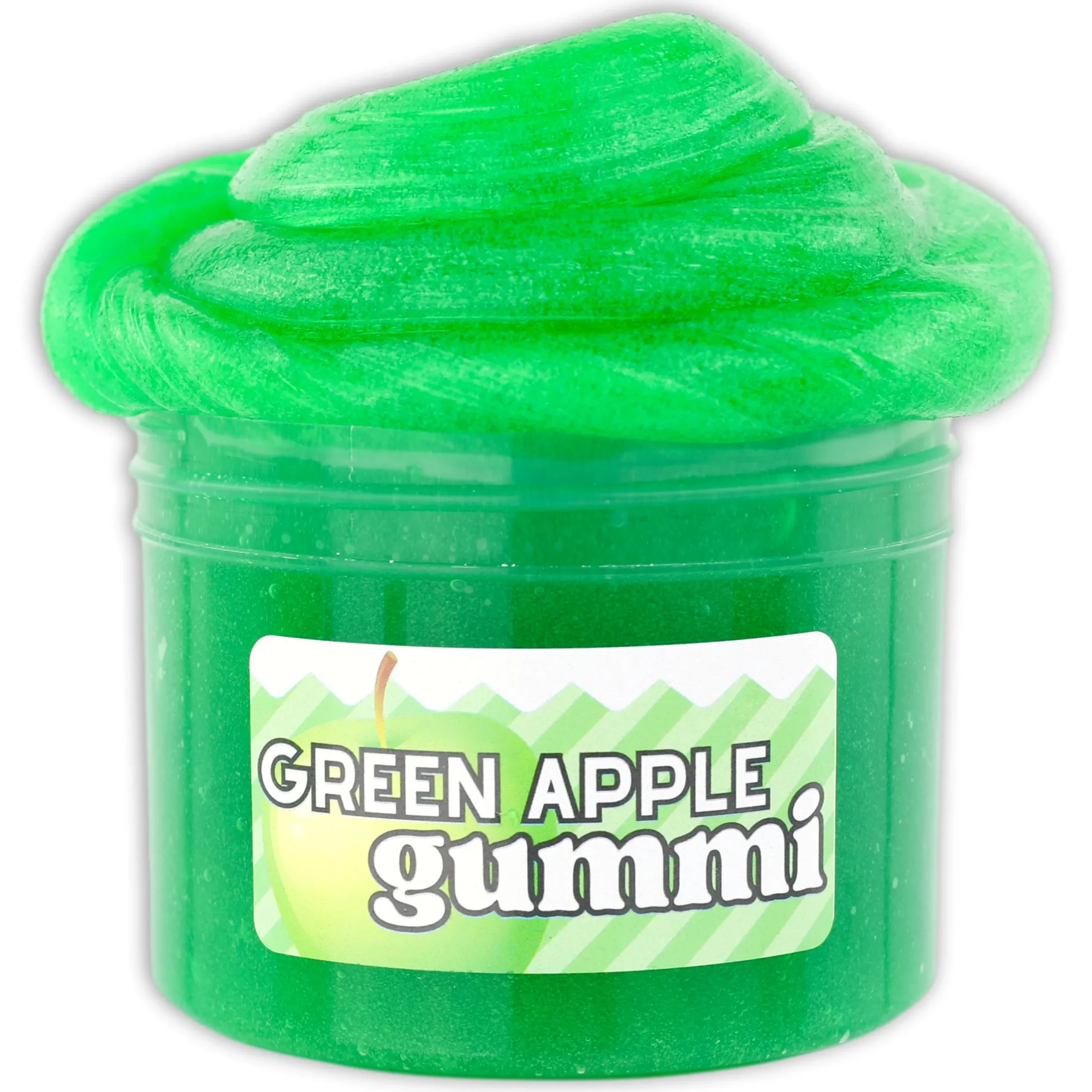 Clear Base Slime>Dope Slime Green Apple Gummi