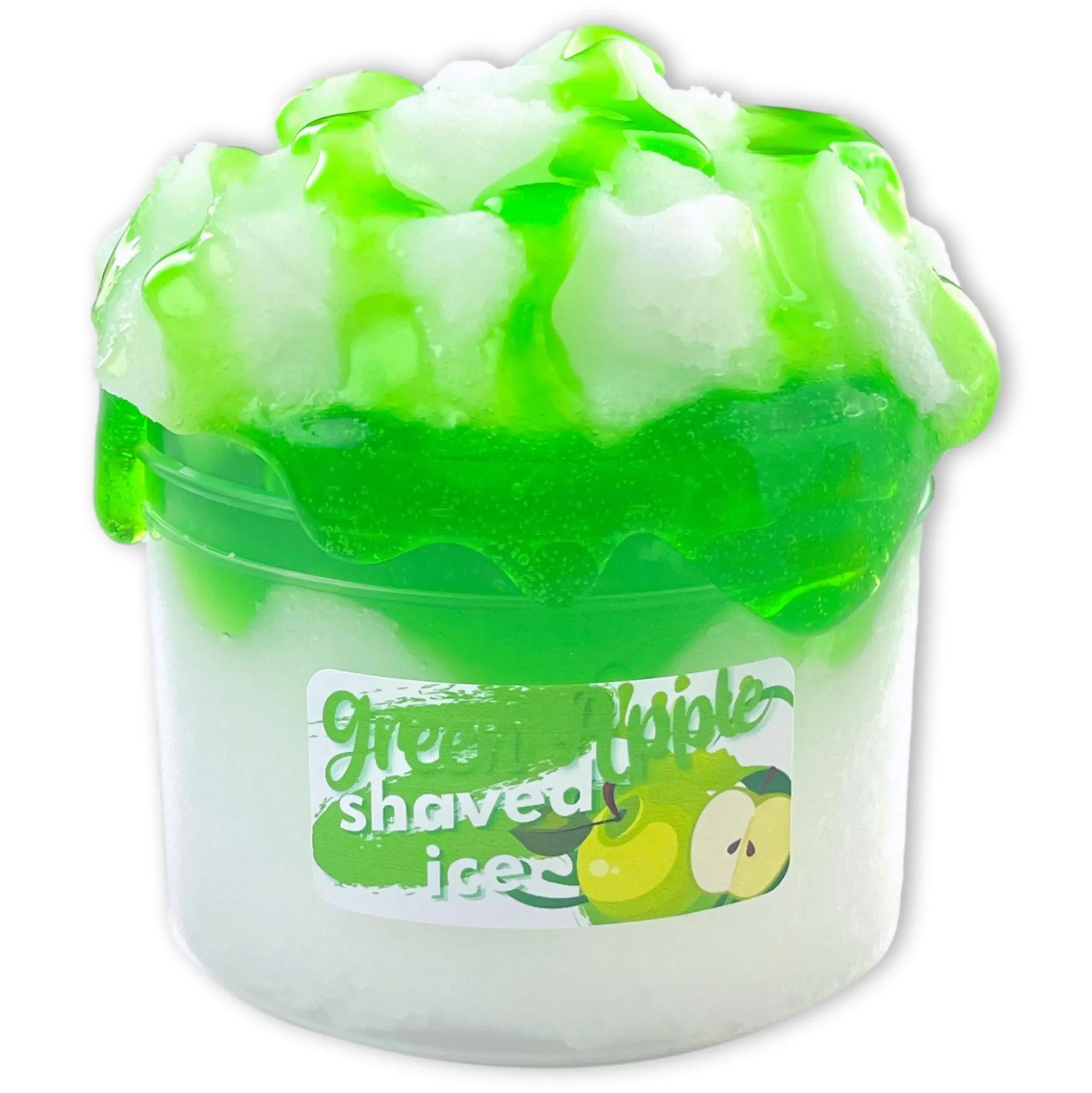 Icee Slime|Unique Textured Slime>Dope Slime Green Apple Shaved Ice
