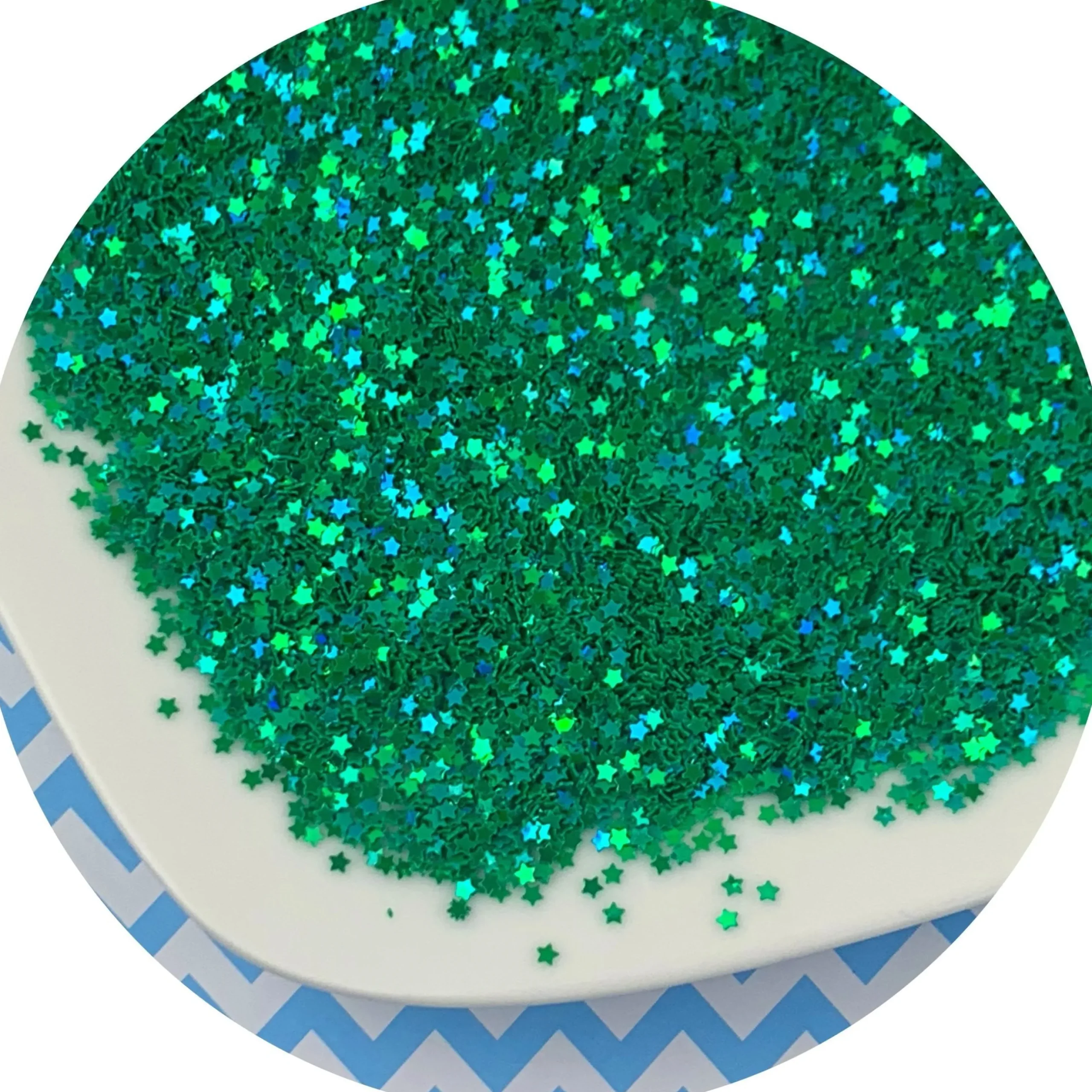 Slime Sprinkles|Slime Glitter>Dope Slime Green Holographic Stars