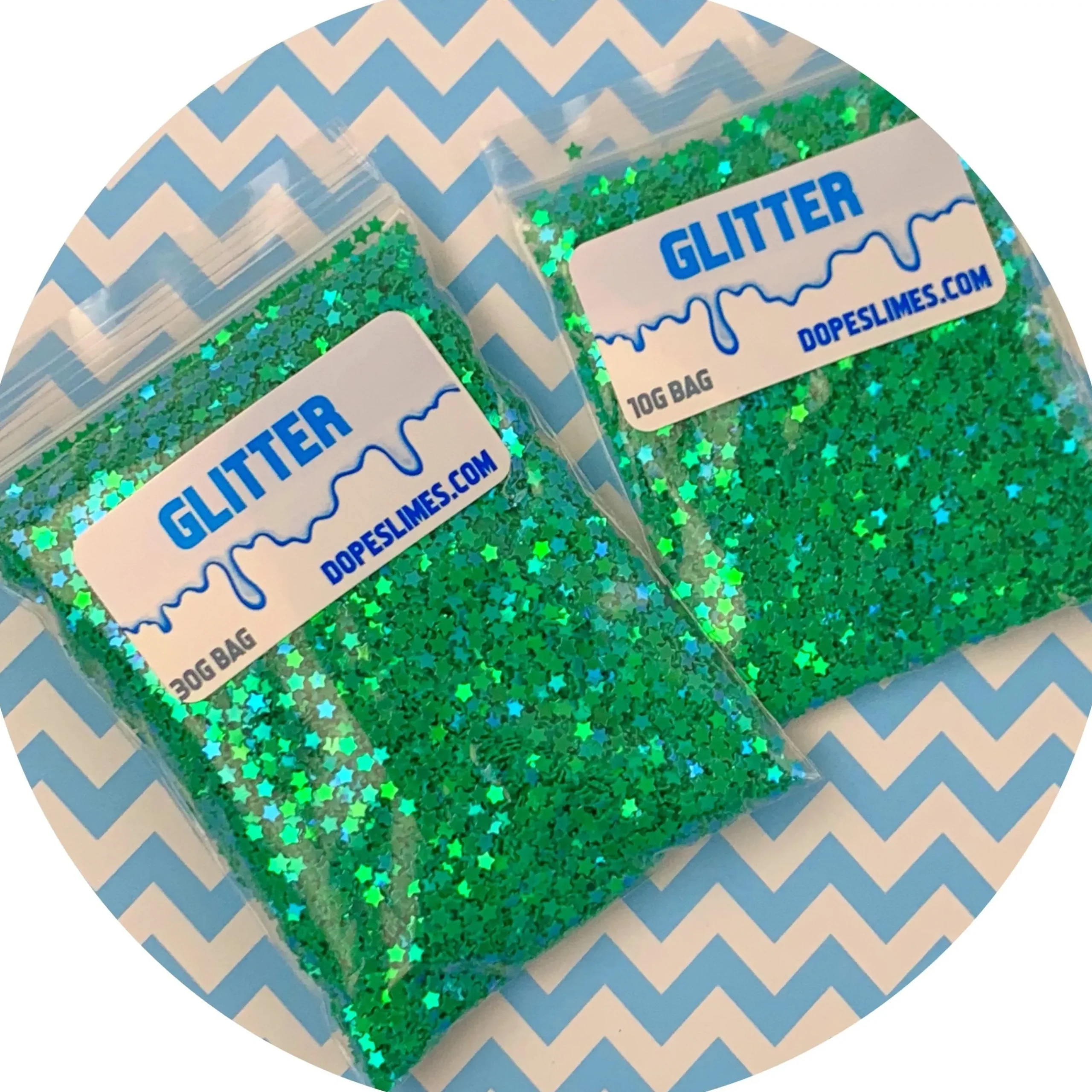 Slime Sprinkles|Slime Glitter>Dope Slime Green Holographic Stars