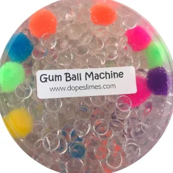 Clear Base Slime|Beaded Slime>Dope Slime Gumball Machine