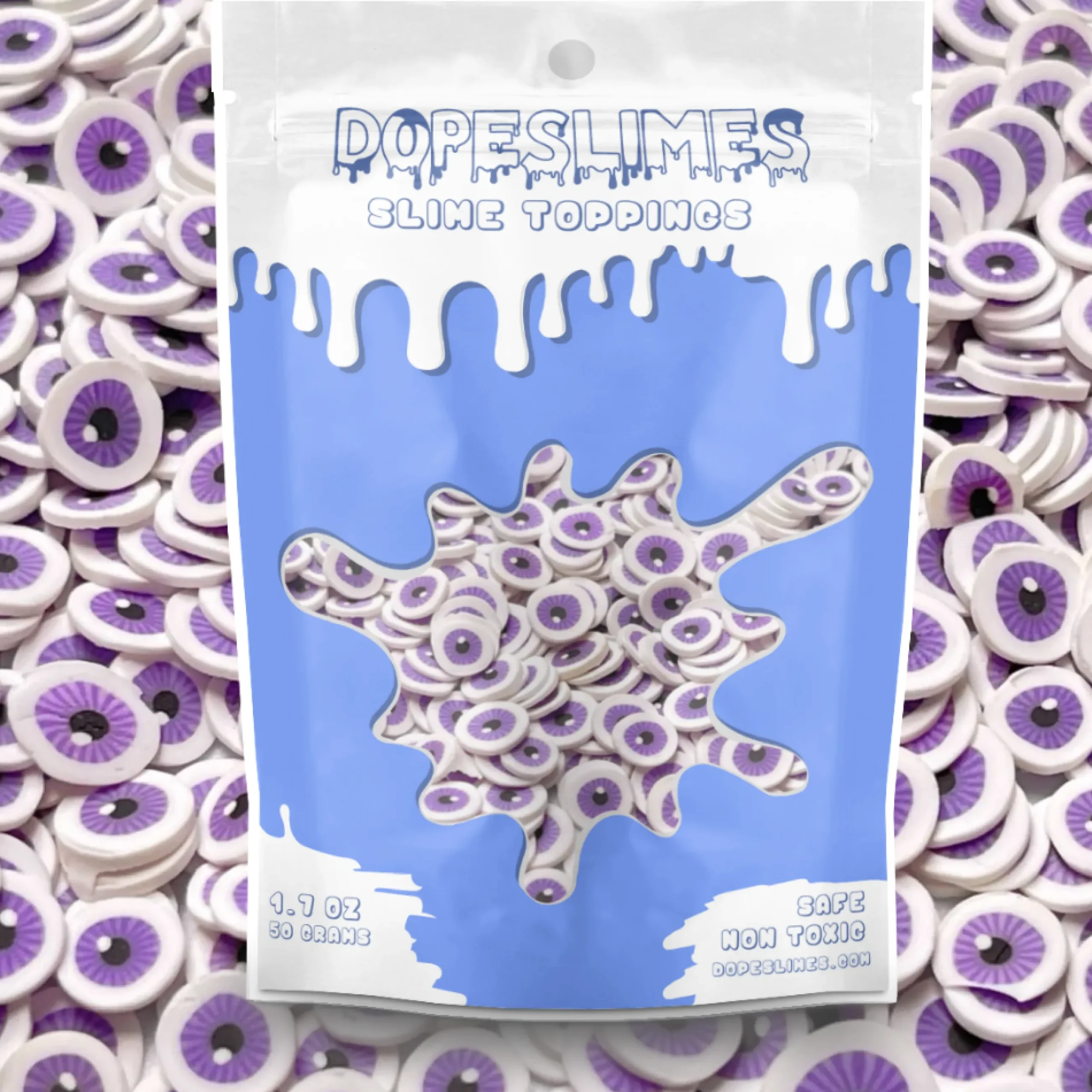 Slime Fimo Slices>Dope Slime Halloween Eye Fimo Mix