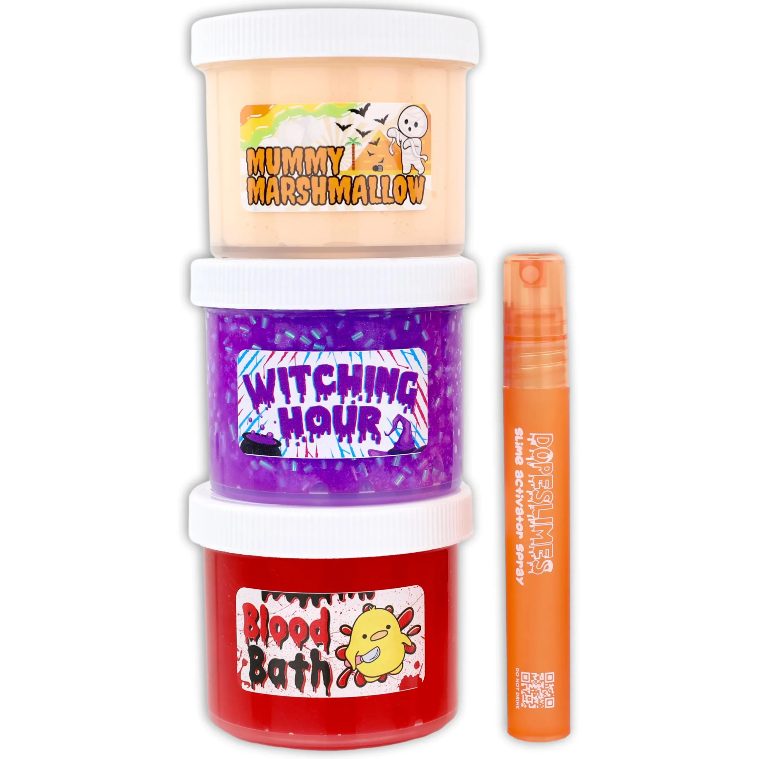 Butter Slime|Clear Base Slime>Dope Slime Halloween Trio Slime Pack