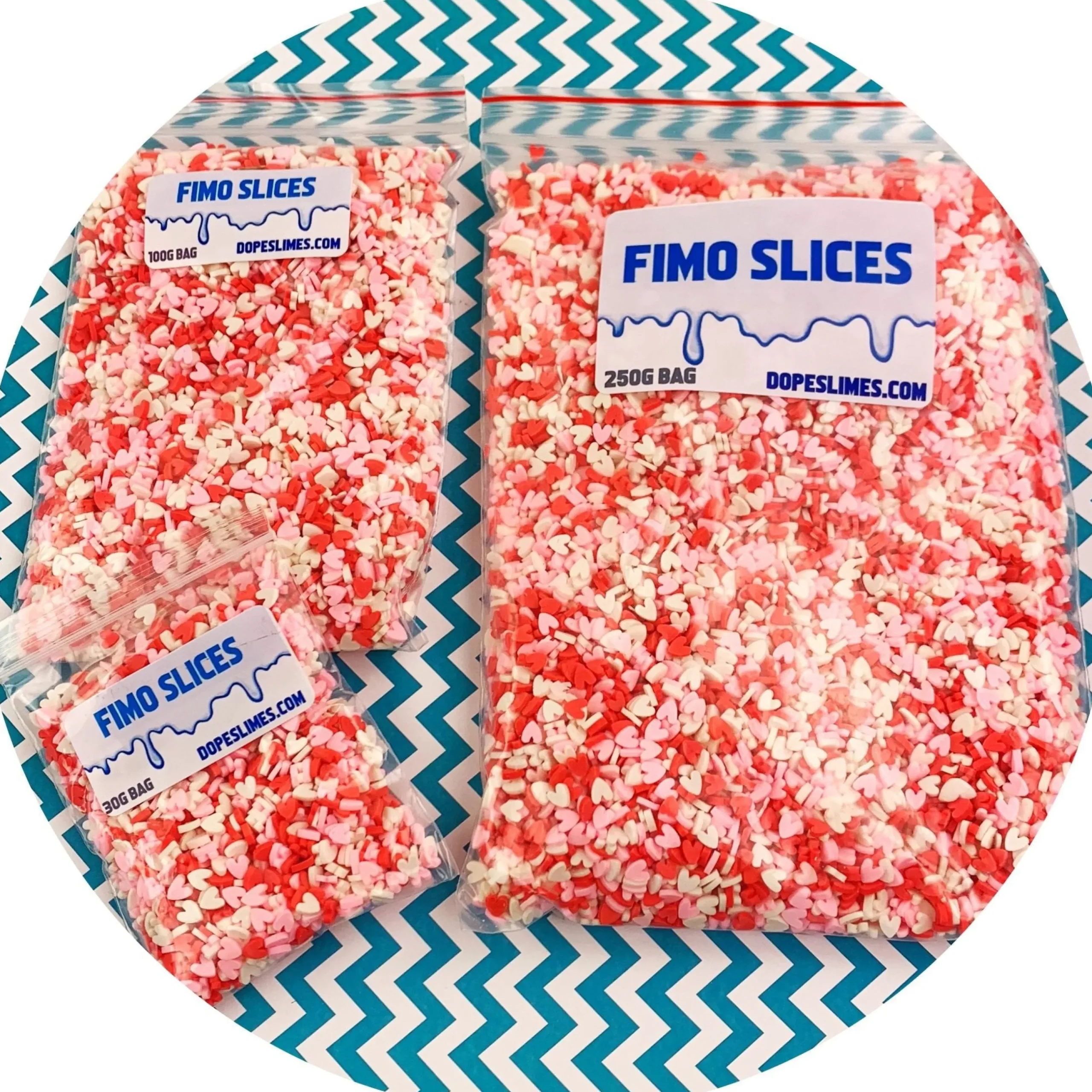 Slime Fimo Slices|Slime Sprinkles>Dope Slime Heart Sprinkles