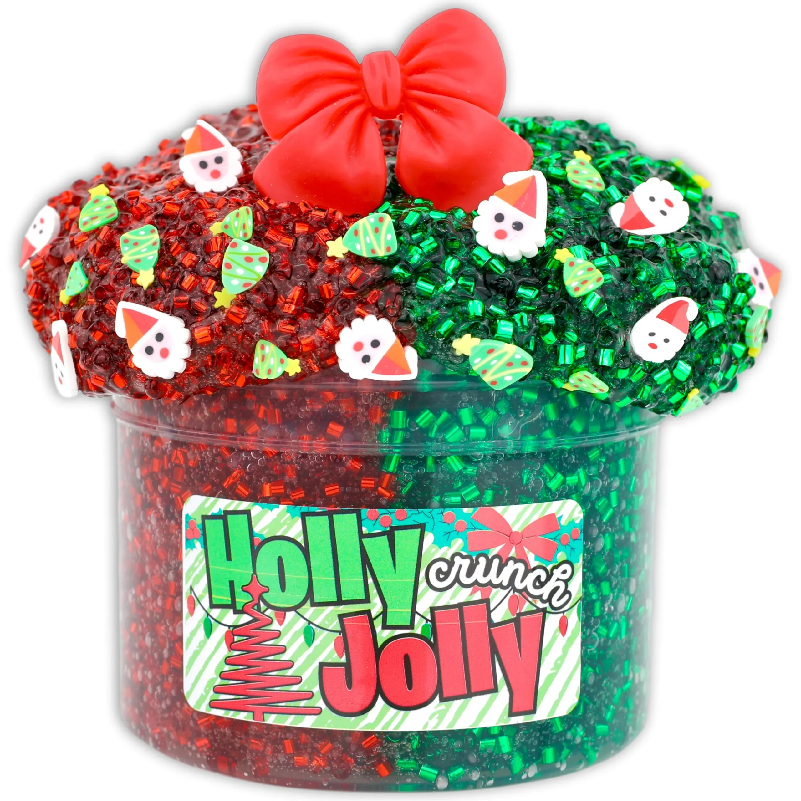 Clear Base Slime|Christmas Slimes>Dope Slime Holly Jolly Crunch
