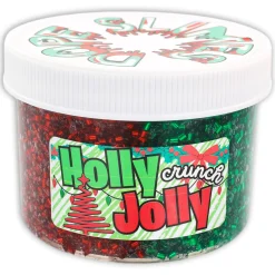 Clear Base Slime|Christmas Slimes>Dope Slime Holly Jolly Crunch