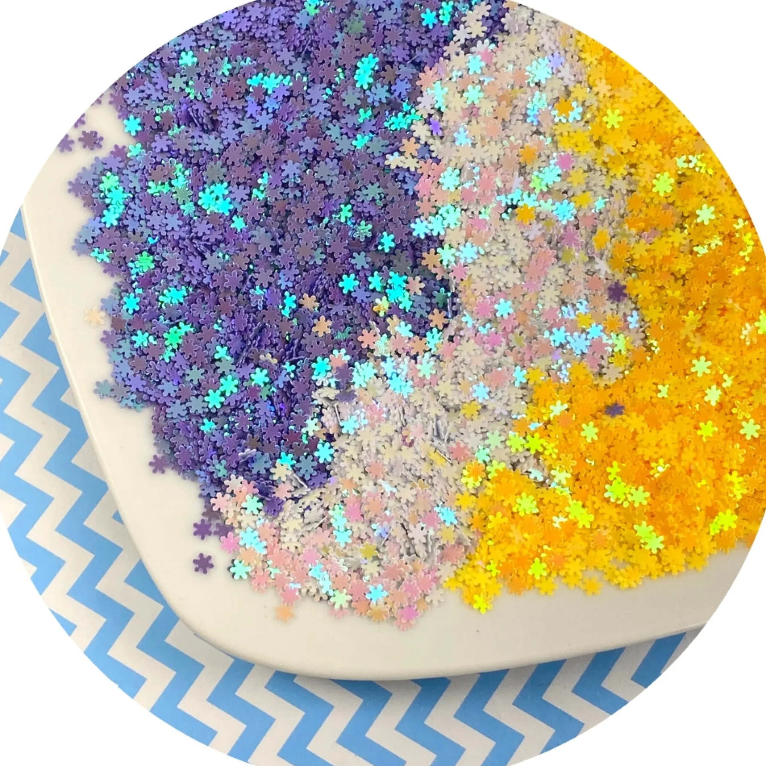 Slime Sprinkles|Slime Glitter>Dope Slime Holographic Snow Flakes - 3 colors!