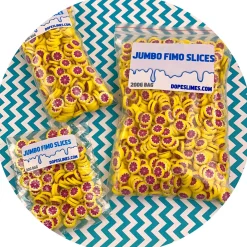Slime Fimo Slices>Dope Slime Jumbo Grapefruit Fimo Slices