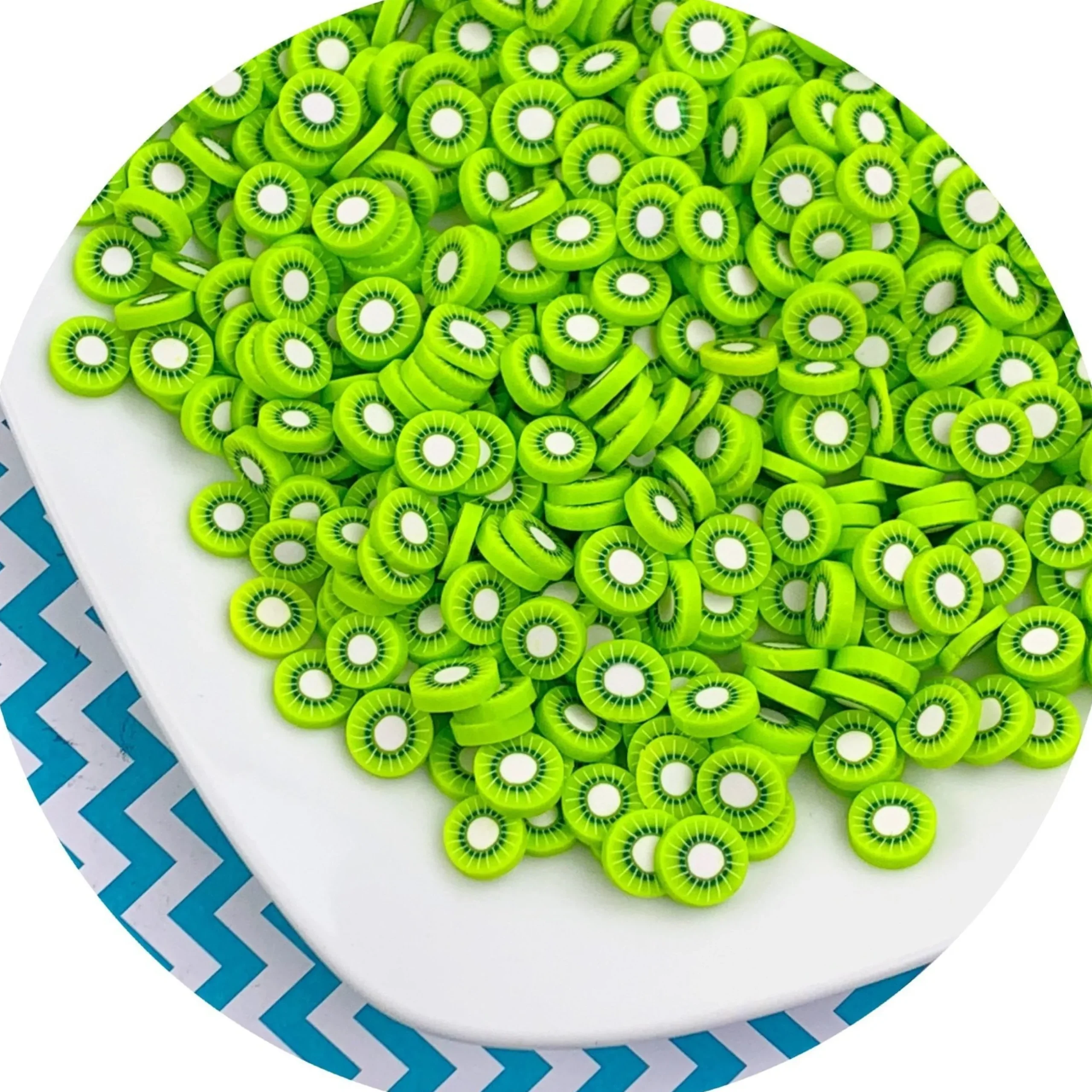 Slime Fimo Slices>Dope Slime Jumbo Kiwi Fimo Slices