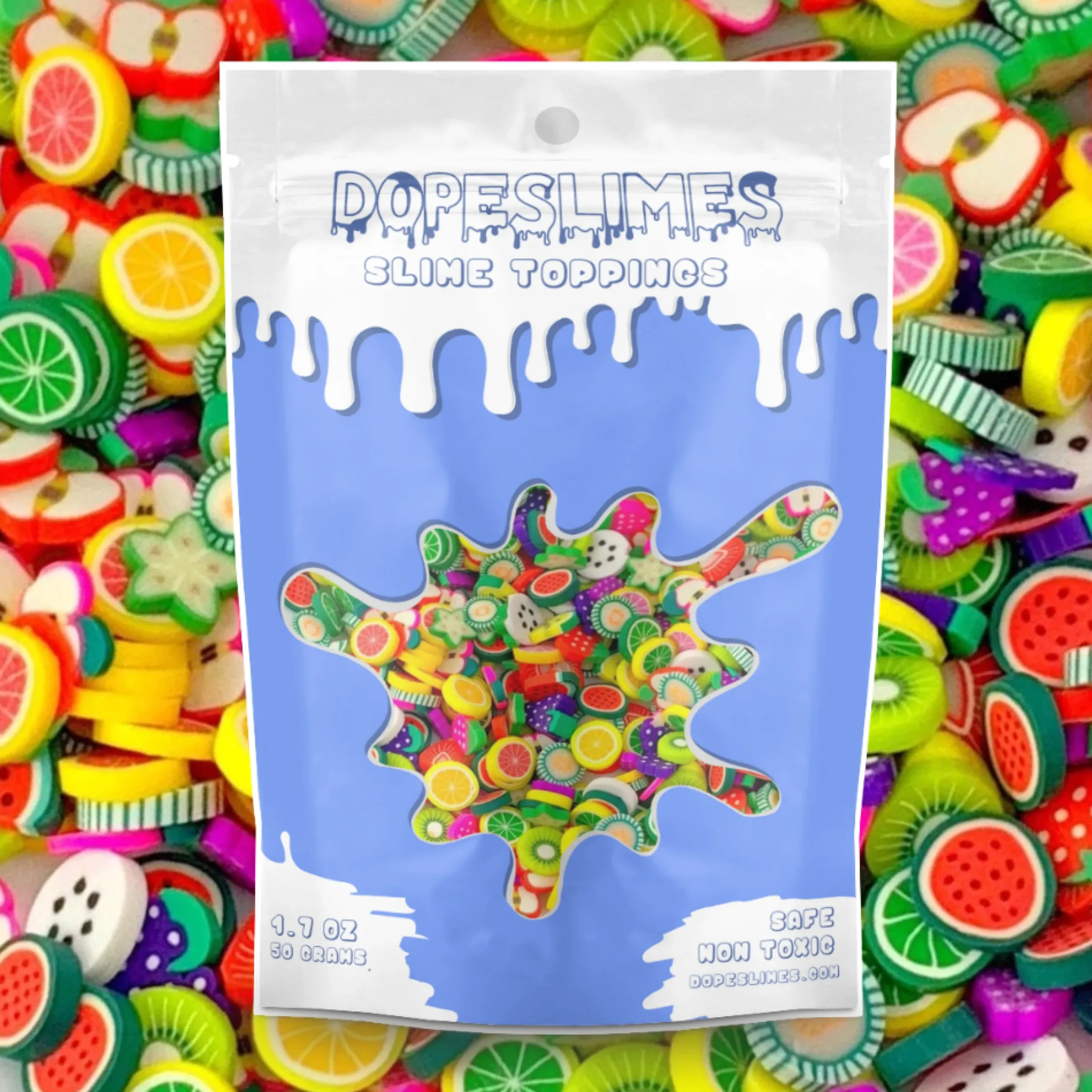 Slime Fimo Slices>Dope Slime Jumbo Mixed Fruit Fimo Slices