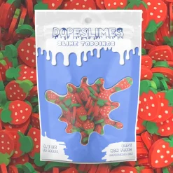 Slime Fimo Slices>Dope Slime Jumbo Strawberry Fimo