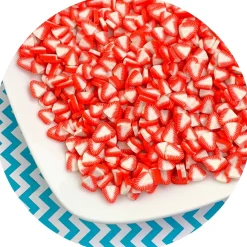 Slime Fimo Slices>Dope Slime Jumbo Strawberry Fimo Slices