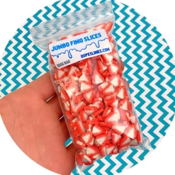 Slime Fimo Slices>Dope Slime Jumbo Strawberry Fimo Slices